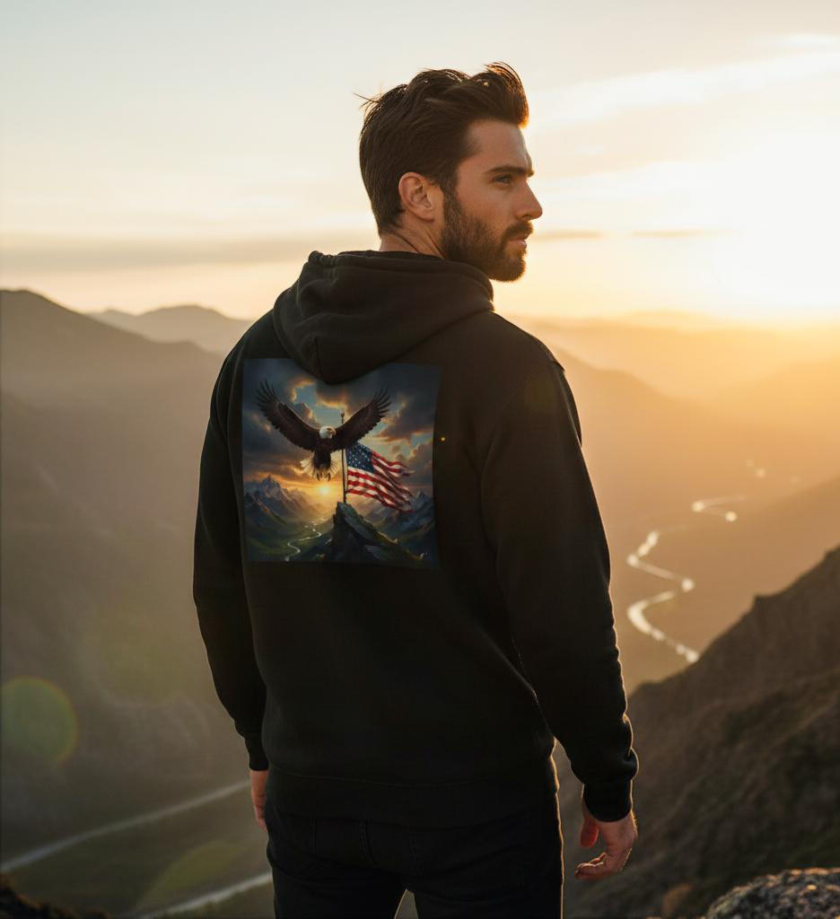 Patriotic Eagle Hoodie Sweatshirt