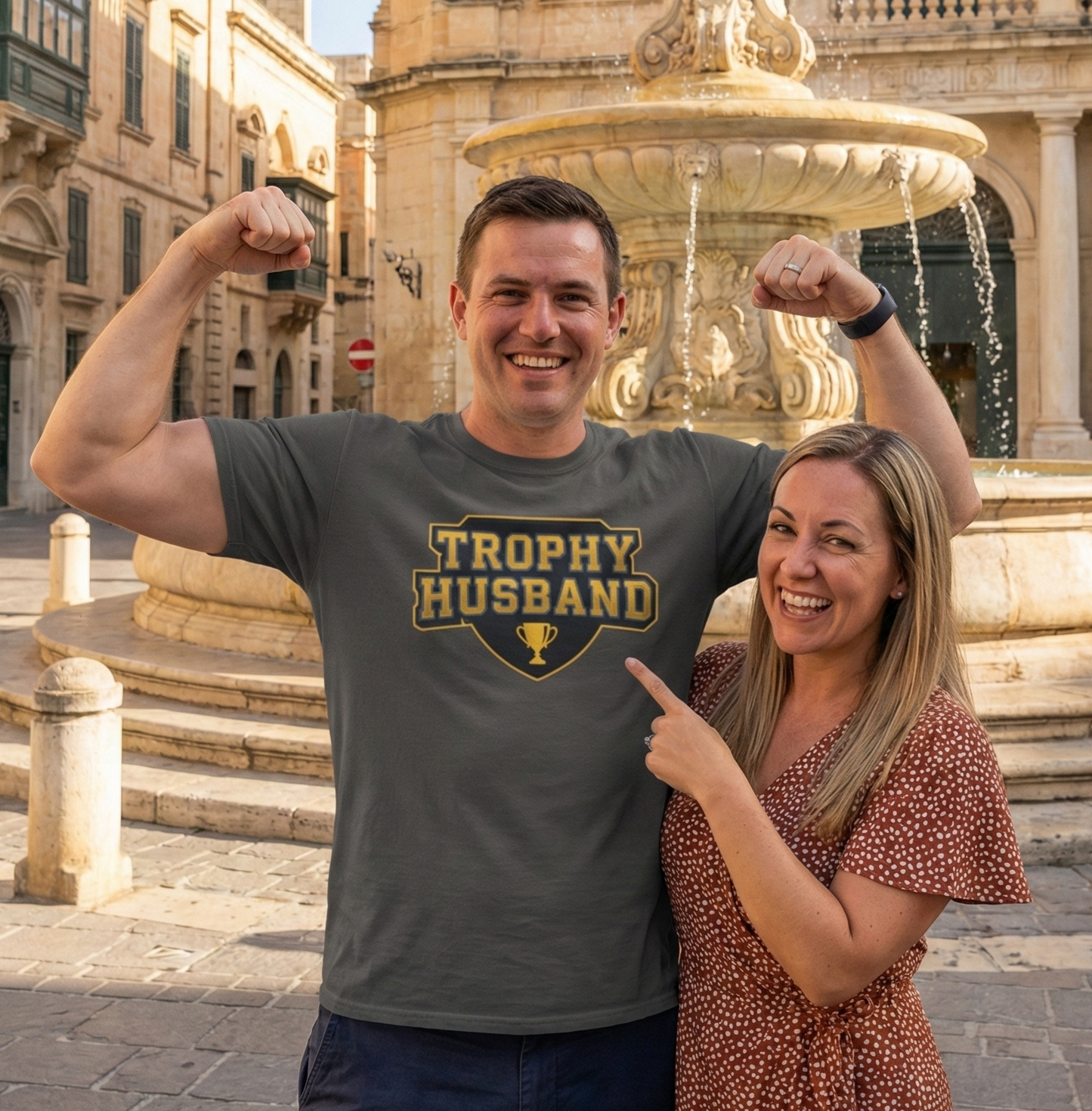 Trophy Husband Shirt - Funny Anniversary Gift For Him - Mens Graphic Tee - Novelty Gag Present - Gift For Hubby