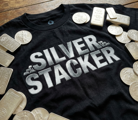 Silver Stacker Shirt -  Precious Metal Collector Gift -  Bullion Investor Tee - Silverbug Apparel - Numismatist Top