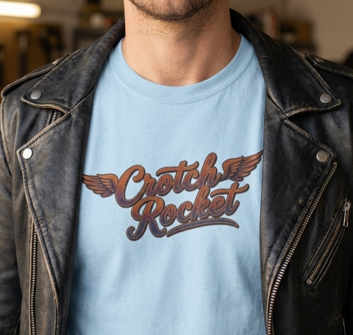 Crotch Rocket Shirt, Retro Motorcycle Tee, Funny Biker Gift, Sport Bike Apparel, Vintage Racing Top