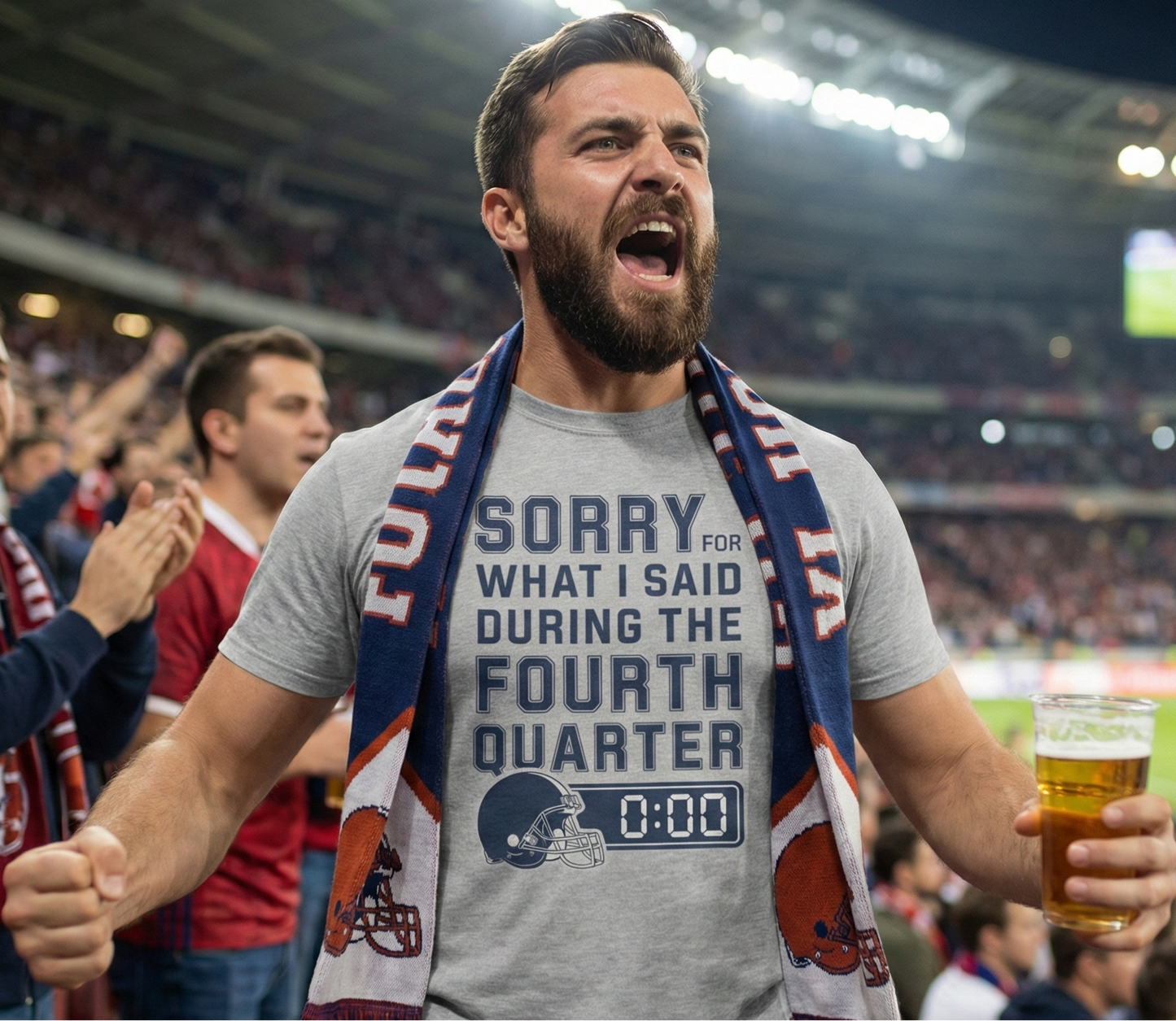 Sorry for What I Said During the Fourth Quarter - T-Shirt Funny Football Shirt - Sports Fan Gift Sunday Football Gear  Fourth Quarter Tee