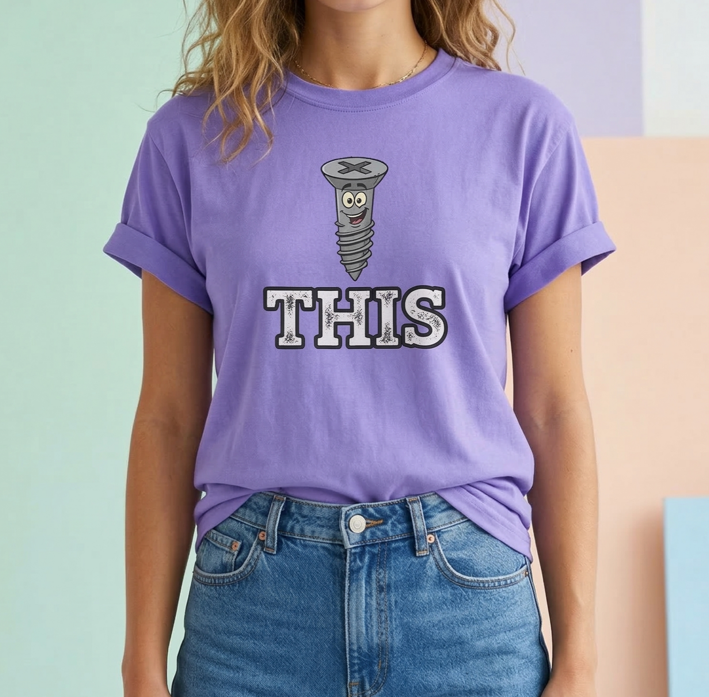 Screw This T-shirt | Funny Screw Character Typography