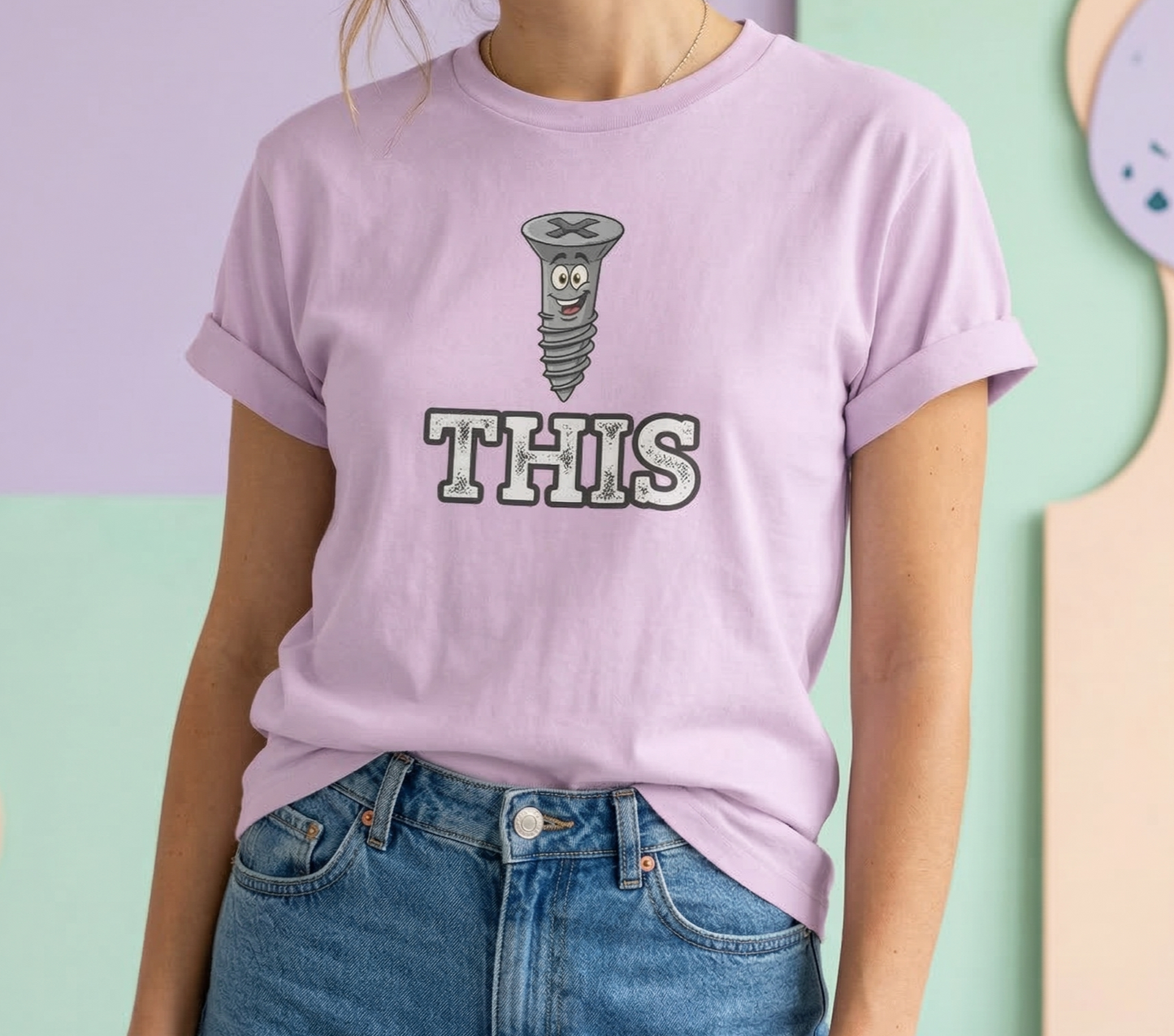 Screw This T-shirt | Funny Screw Character Typography