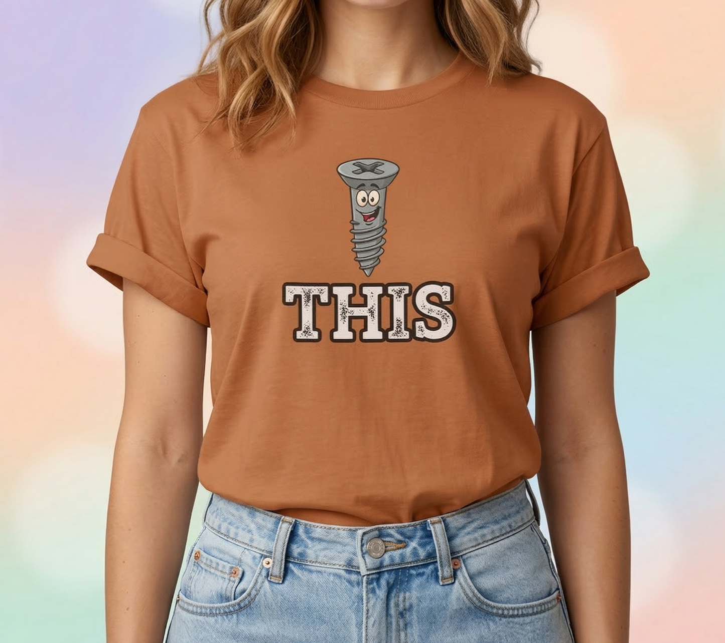Screw This T-shirt | Funny Screw Character Typography