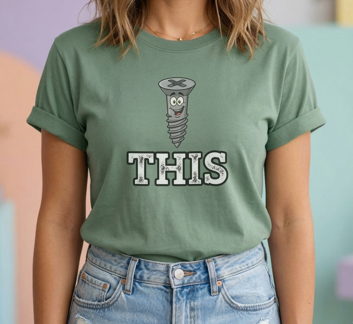 Screw This T-shirt | Funny Screw Character Typography