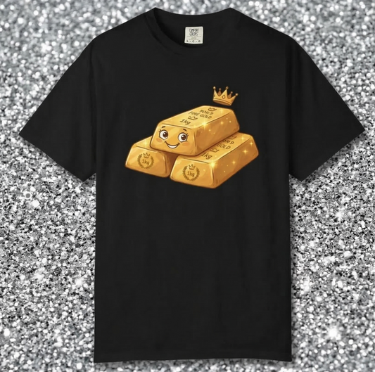 Cute Gold Bars Stack T-shirt | Kawaii Bullion Design