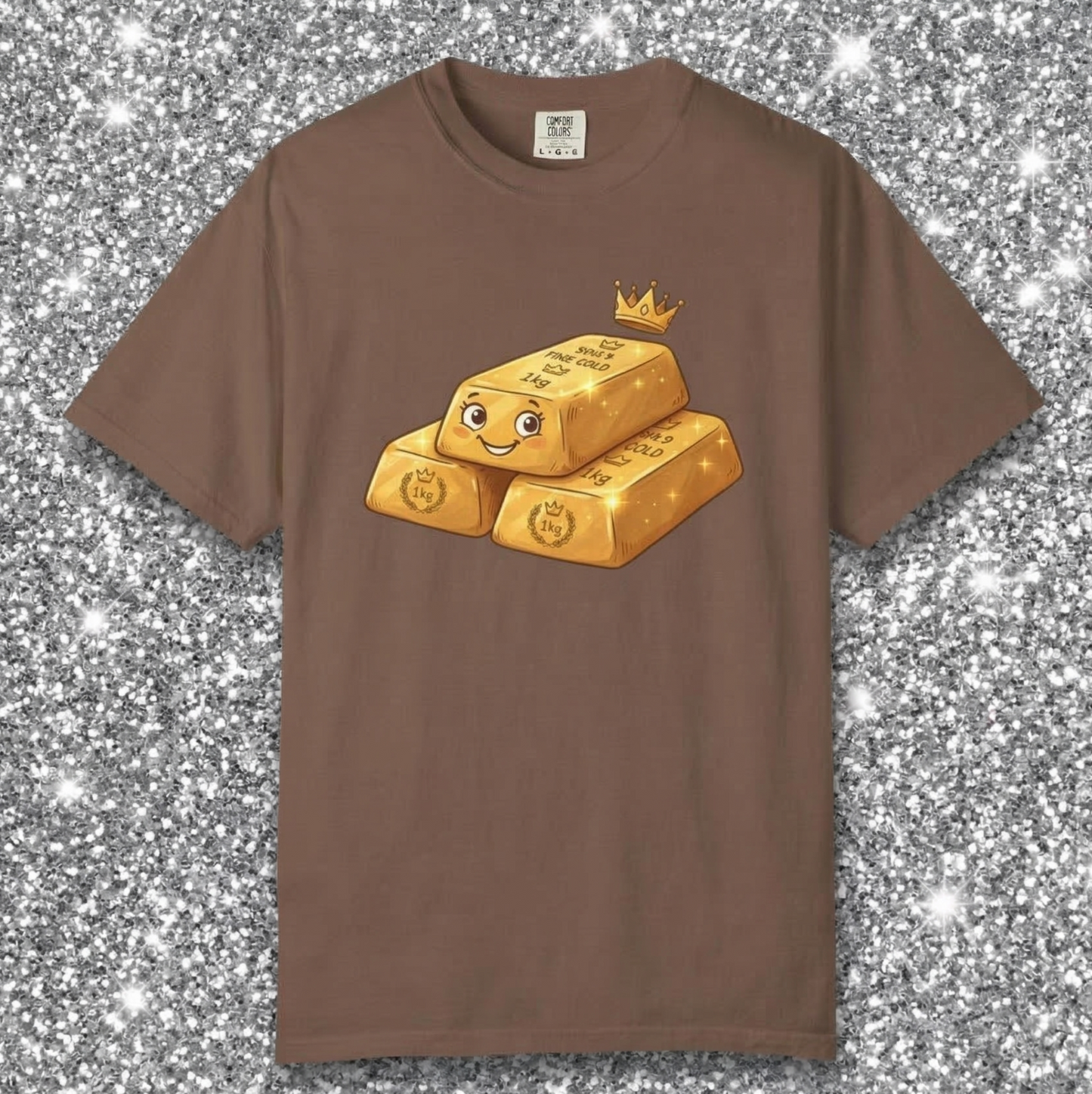 Cute Gold Bars Stack T-shirt | Kawaii Bullion Design