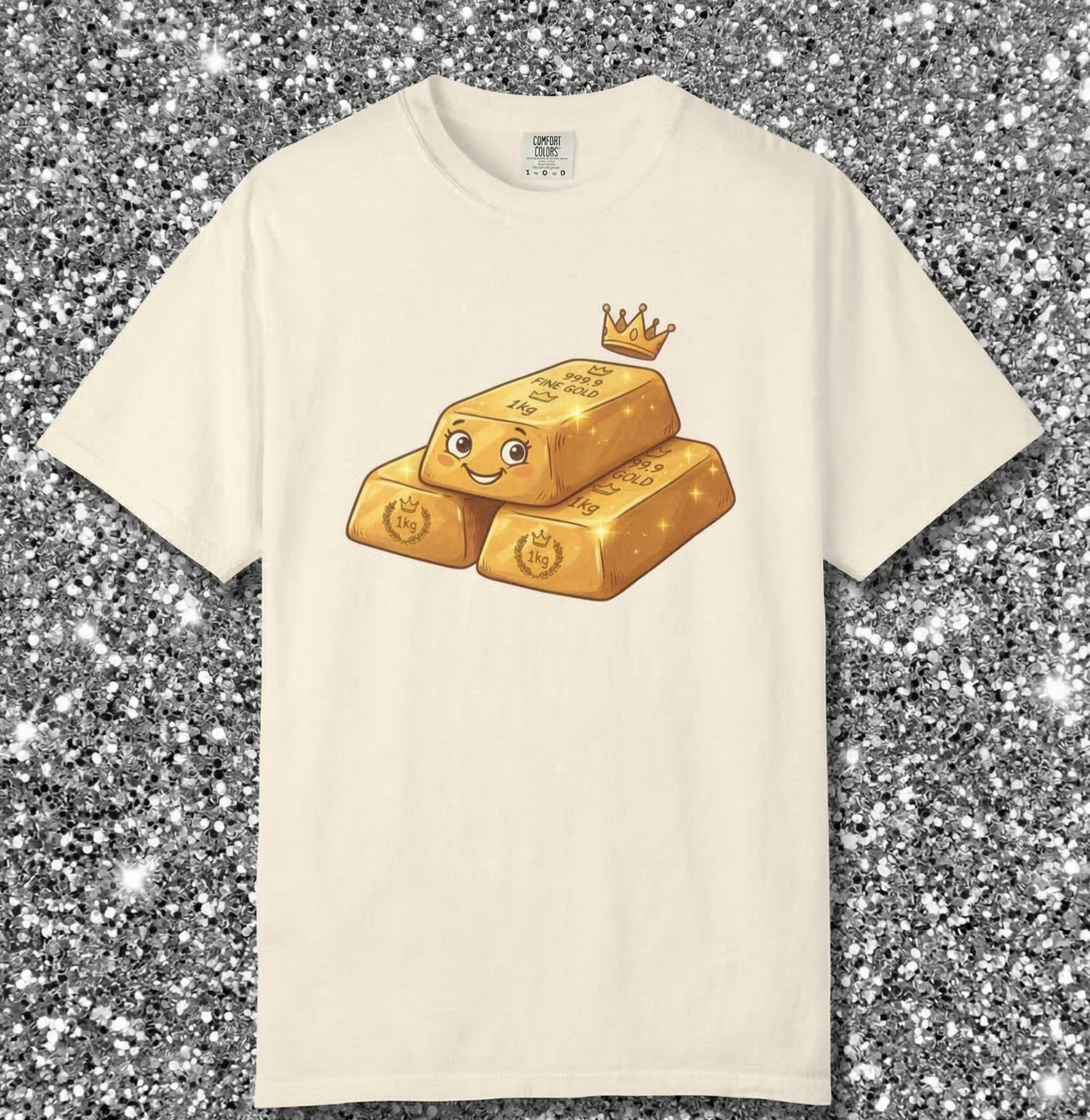 Cute Gold Bars Stack T-shirt | Kawaii Bullion Design
