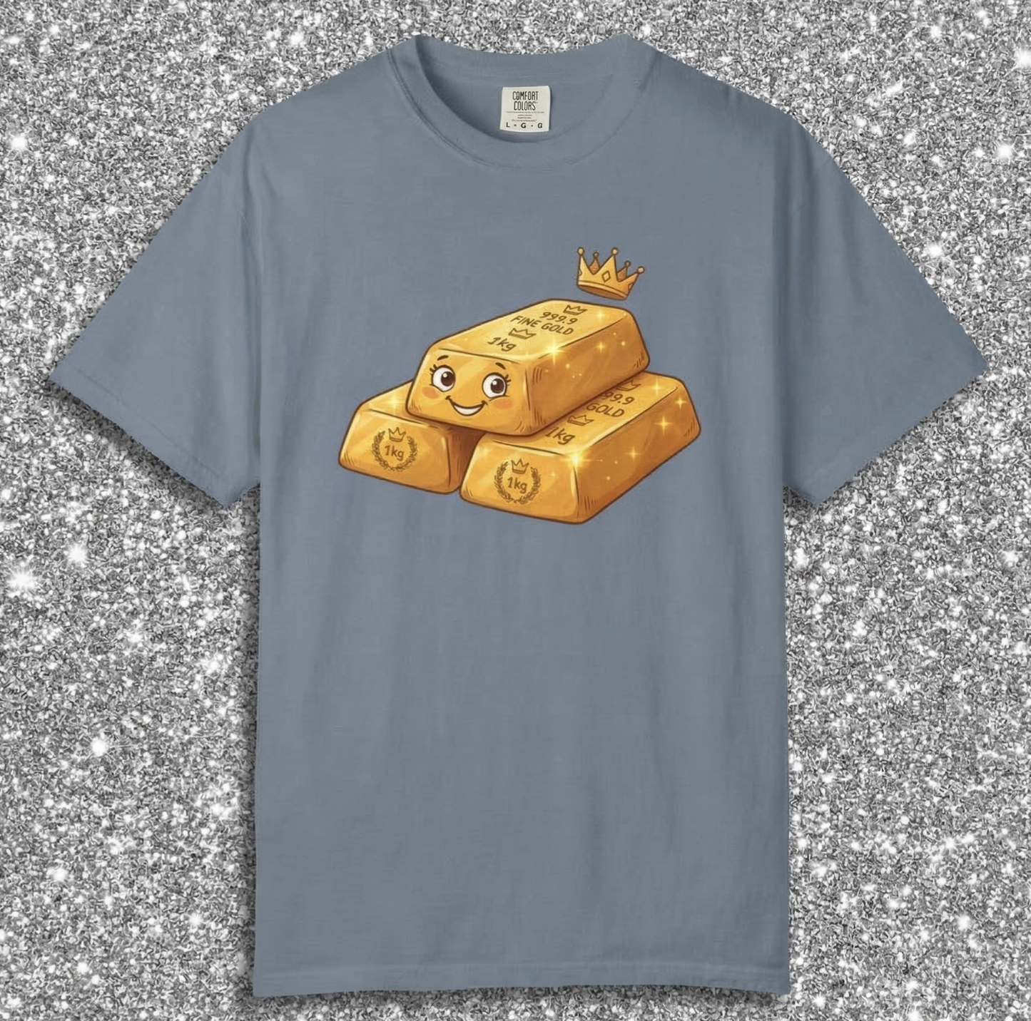 Cute Gold Bars Stack T-shirt | Kawaii Bullion Design
