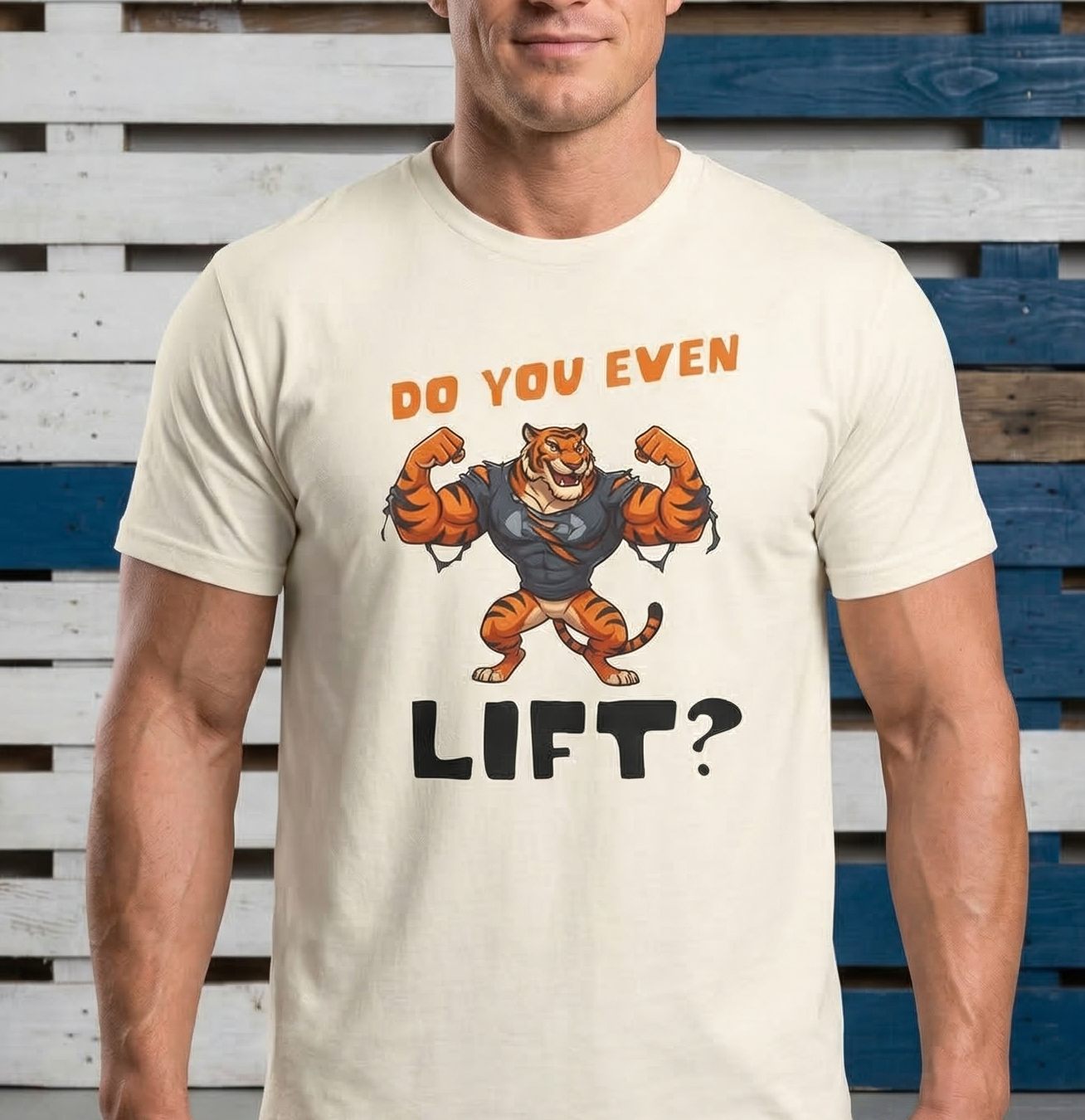 Do You Even Lift? Tiger Mascot T-shirt | Gym Workout Graphic Tee
