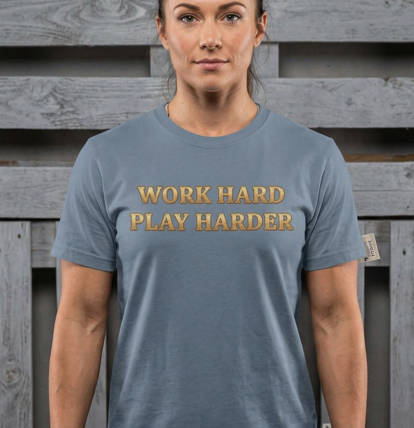 Work Hard Play Harder T-Shirt | Motivational Retro Text Tee