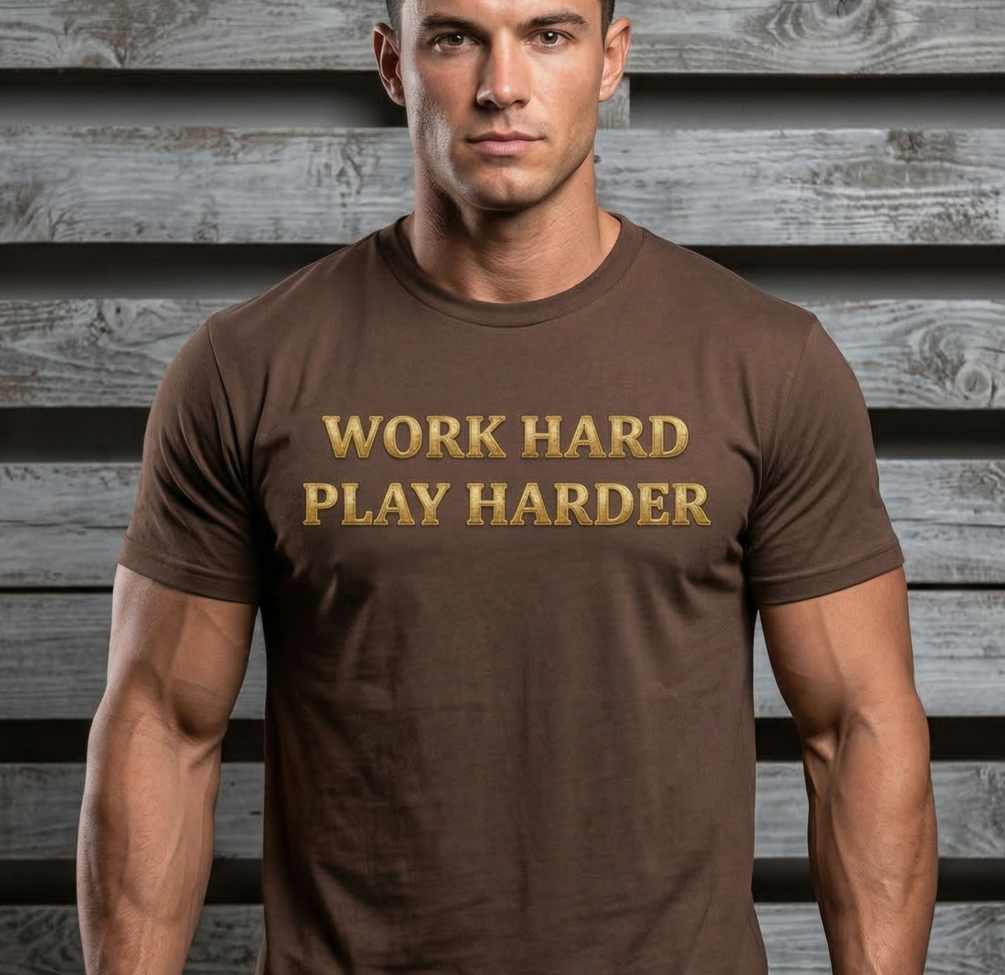 Work Hard Play Harder T-Shirt | Motivational Retro Text Tee