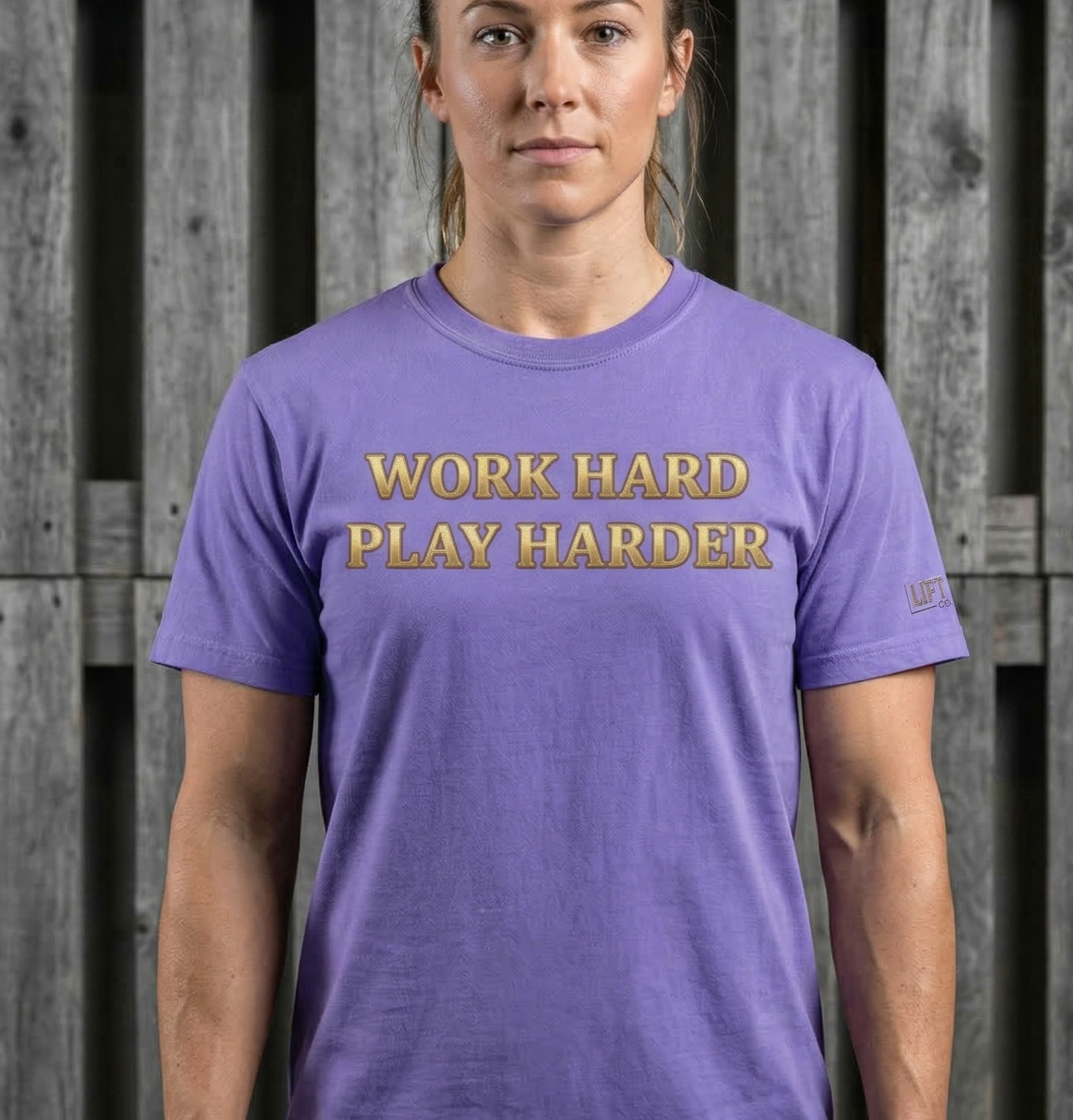 Work Hard Play Harder T-Shirt | Motivational Retro Text Tee