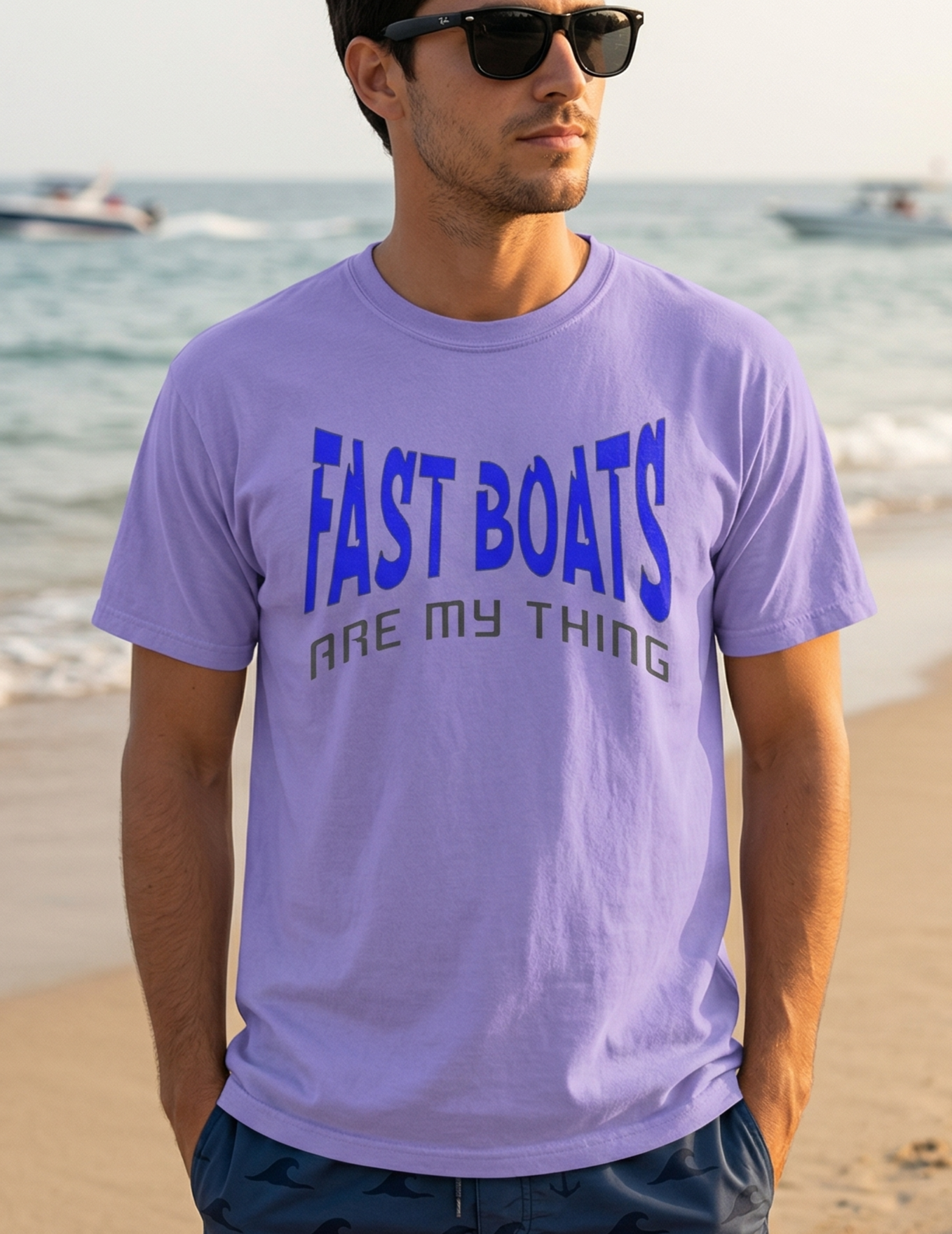 Fast Boats Are My Thing T-Shirt | Boating Racing Graphic Tee