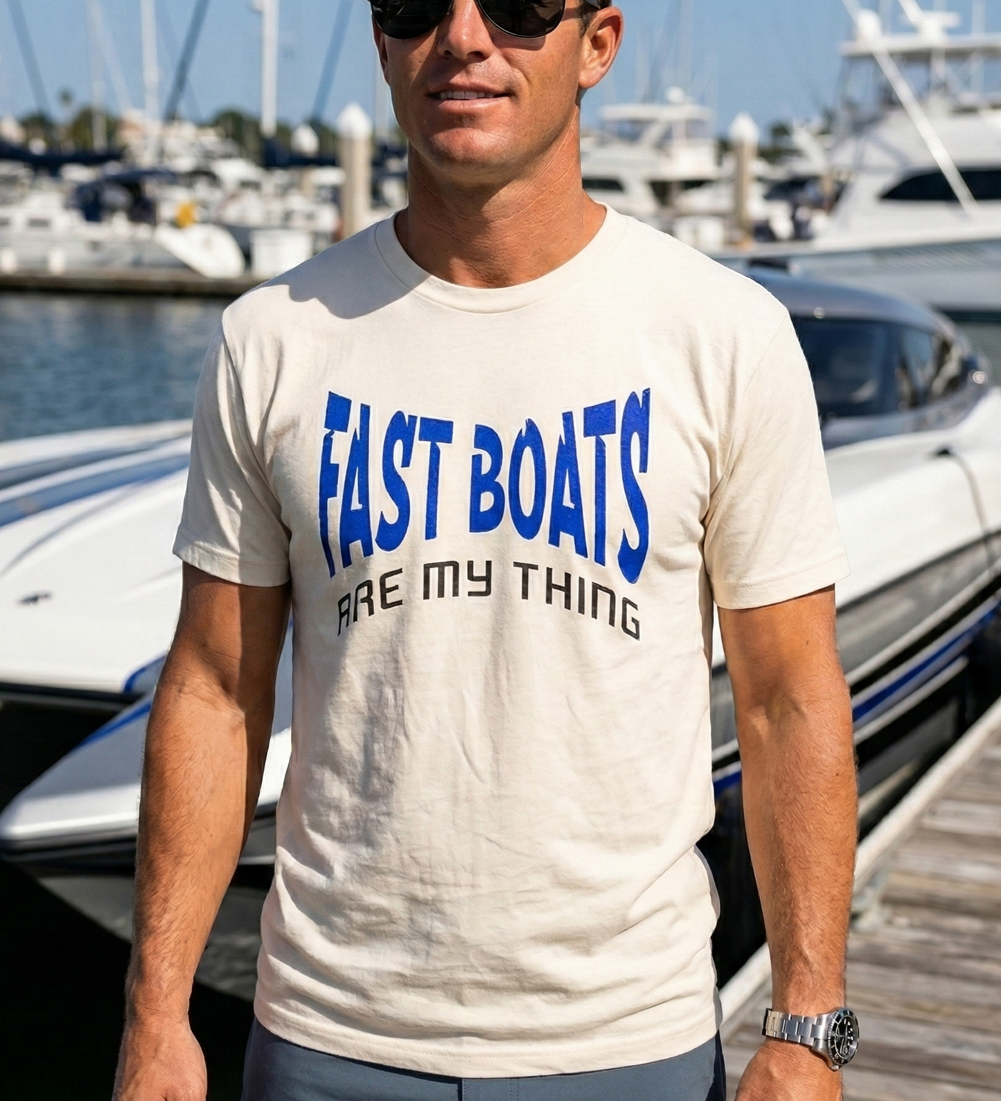 Fast Boats Are My Thing T-Shirt | Boating Racing Graphic Tee