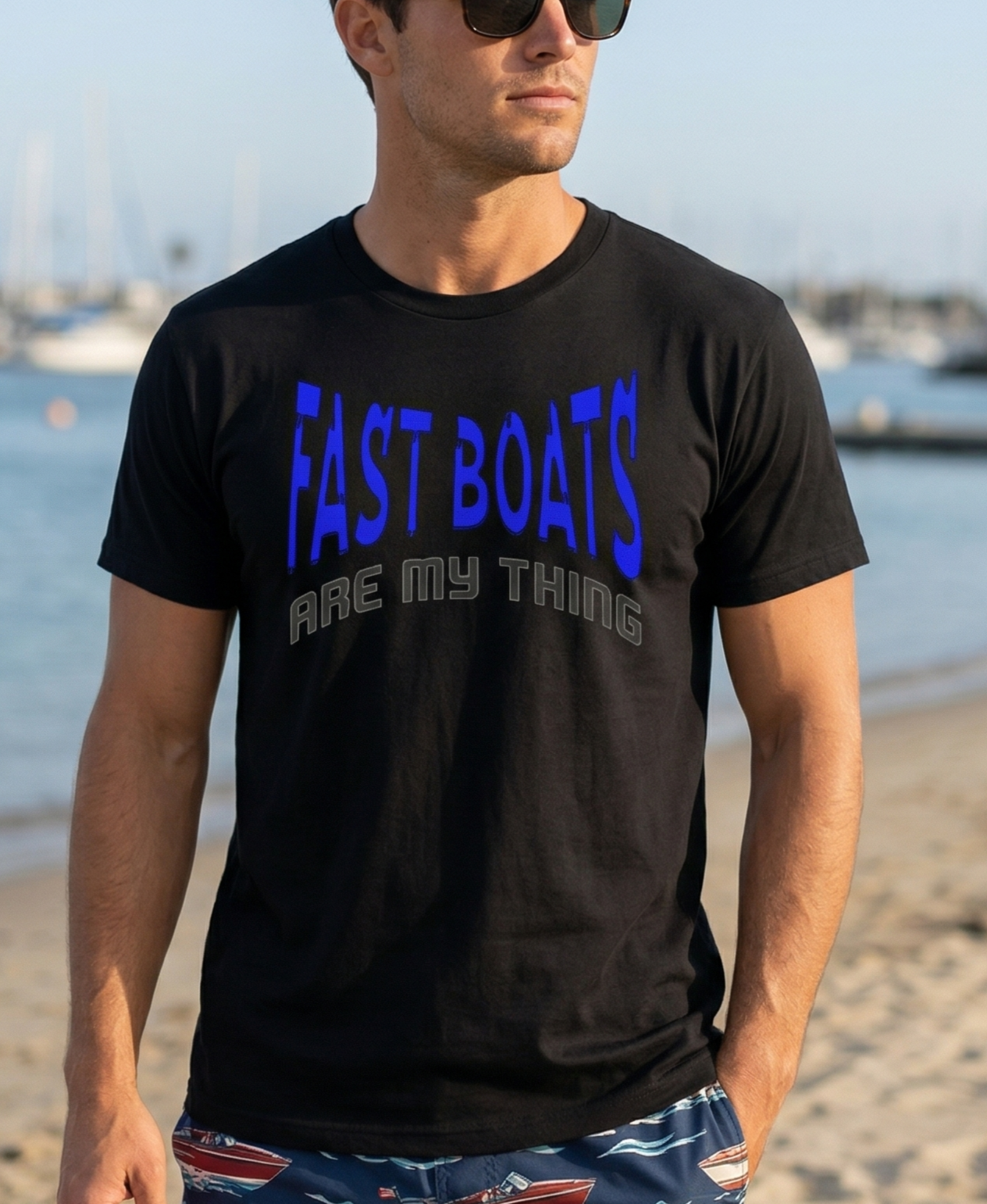 Fast Boats Are My Thing T-Shirt | Boating Racing Graphic Tee
