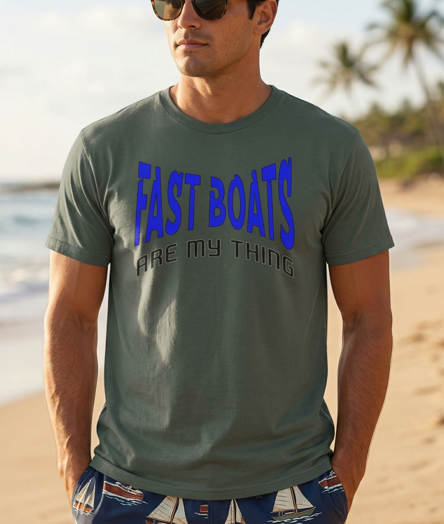 Fast Boats Are My Thing T-Shirt | Boating Racing Graphic Tee