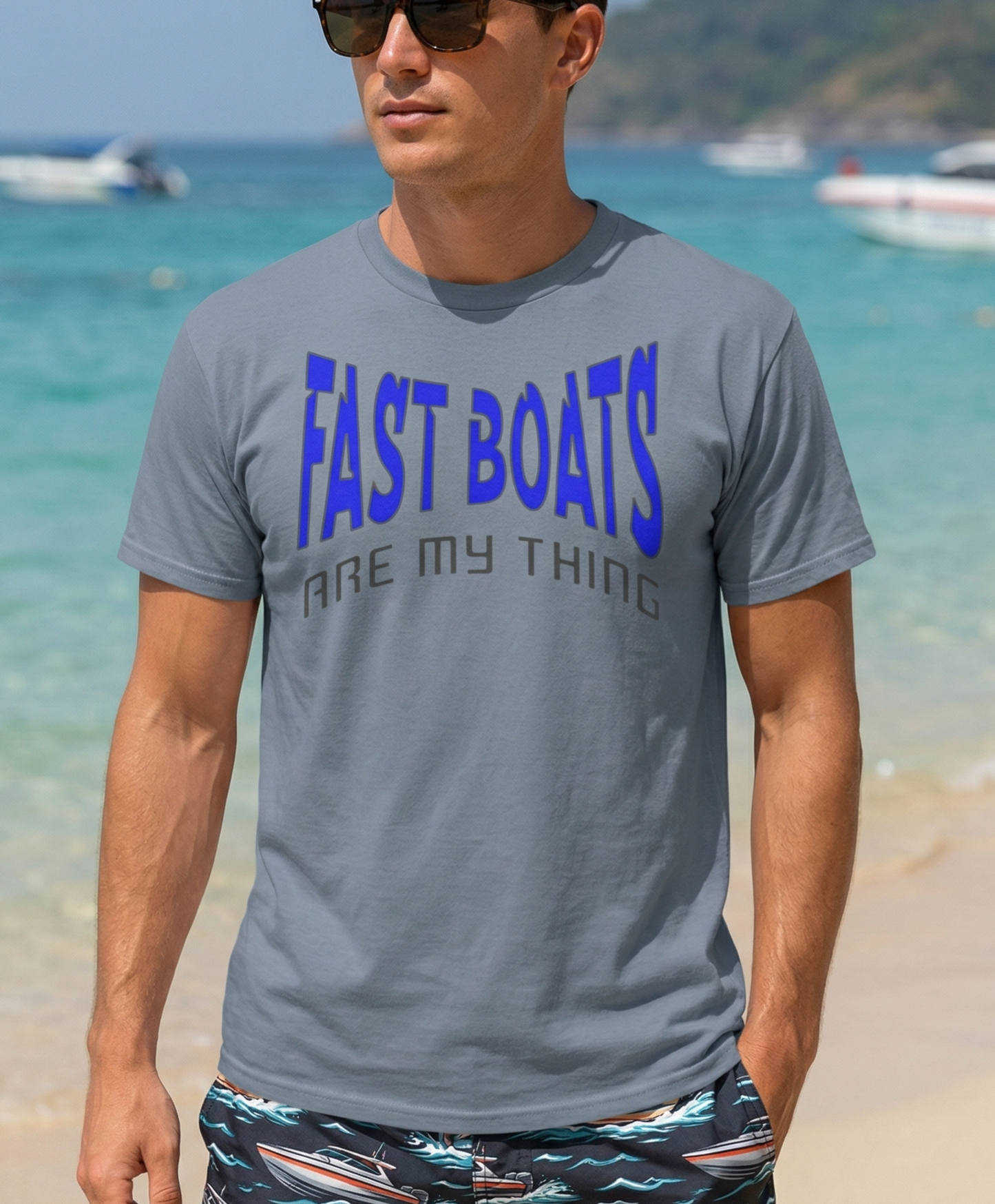 Fast Boats Are My Thing T-Shirt | Boating Racing Graphic Tee