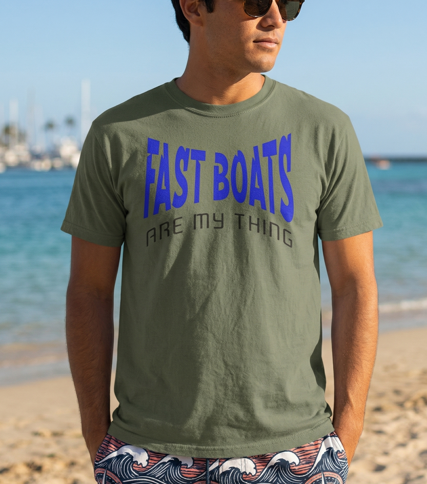 Fast Boats Are My Thing T-Shirt | Boating Racing Graphic Tee