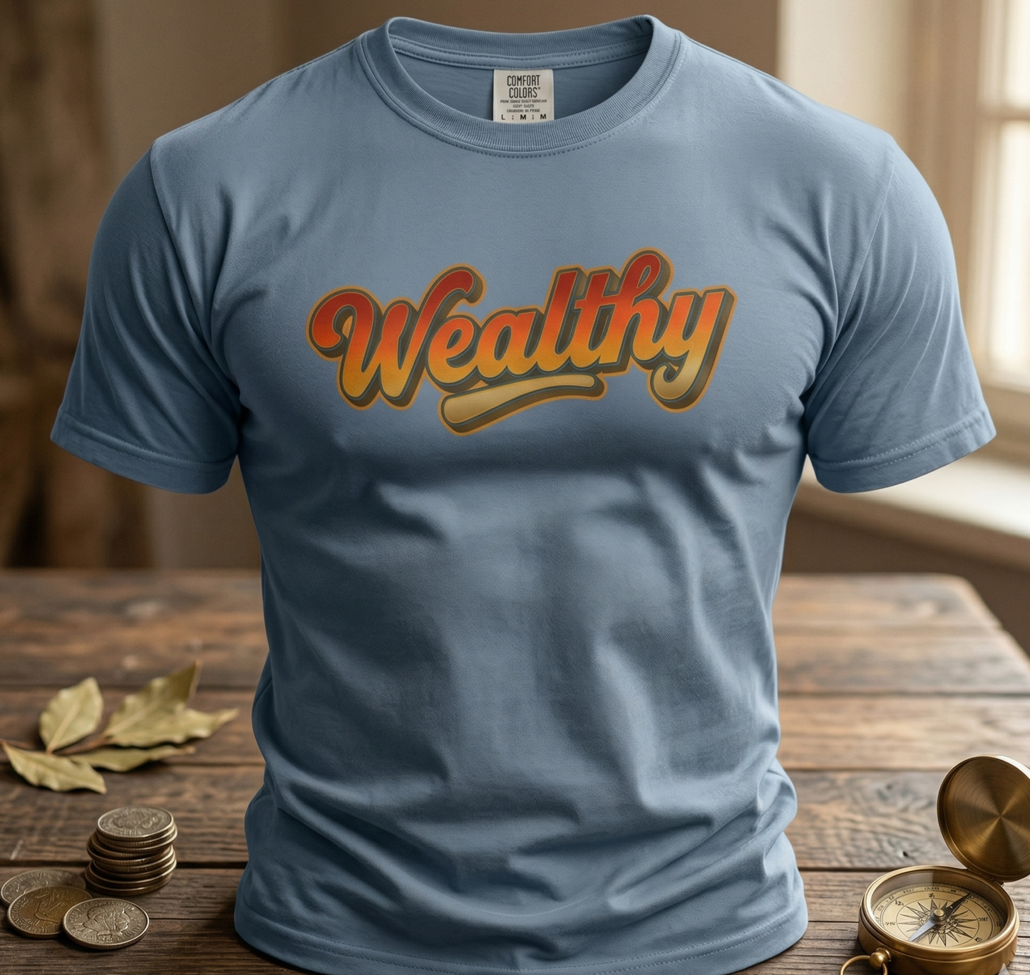Wealthy retro script T-Shirt | vintage 70s style text logo