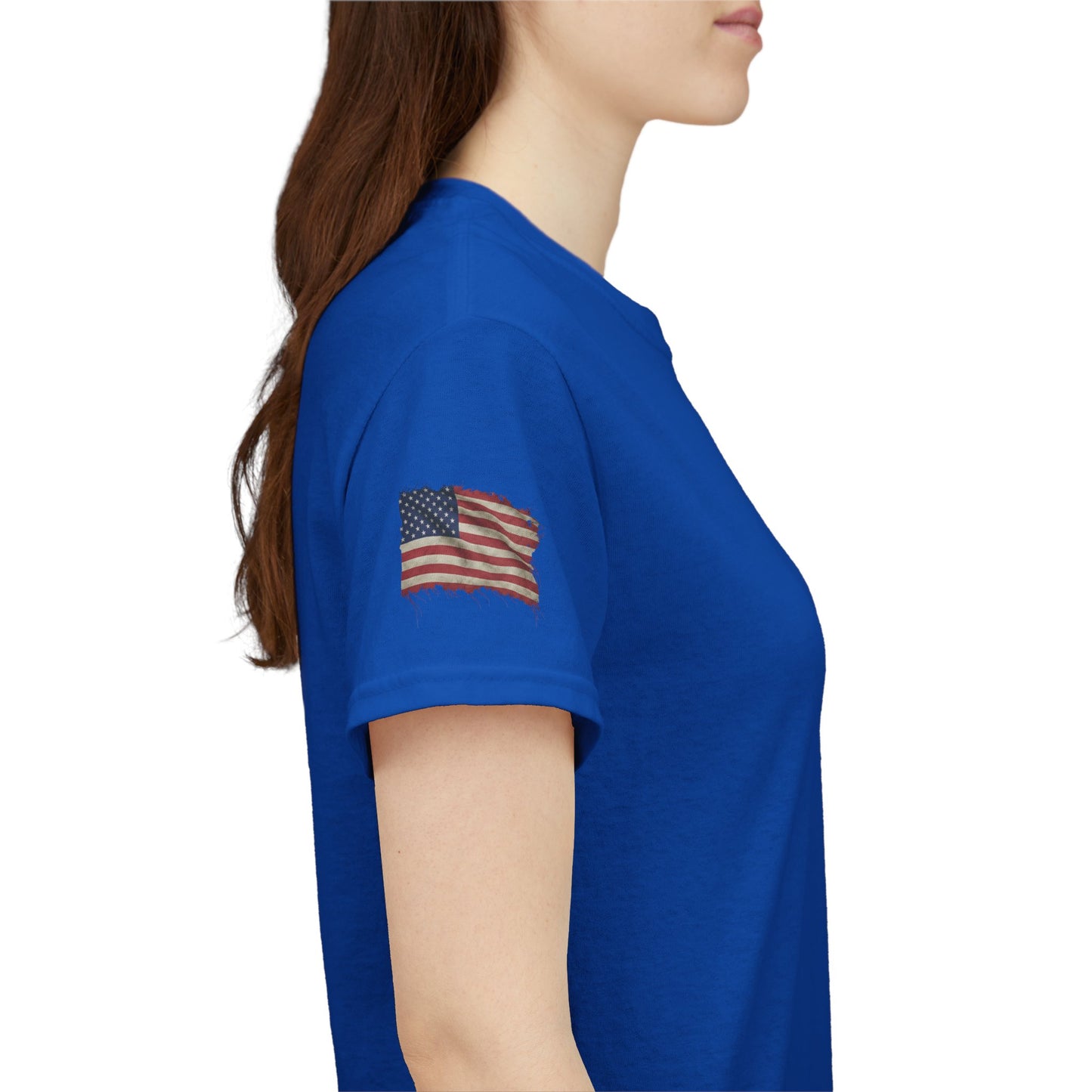 Patriotic Tee with Bald Eagle and Flag