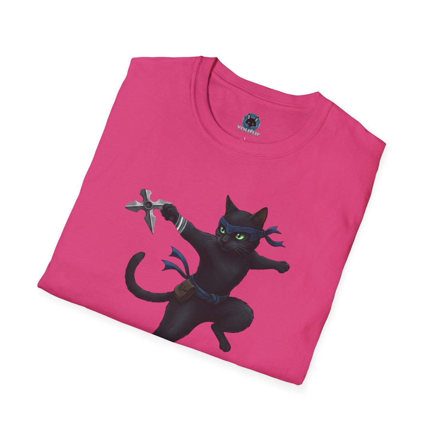 Cat Throwing Chinese Star T-shirt