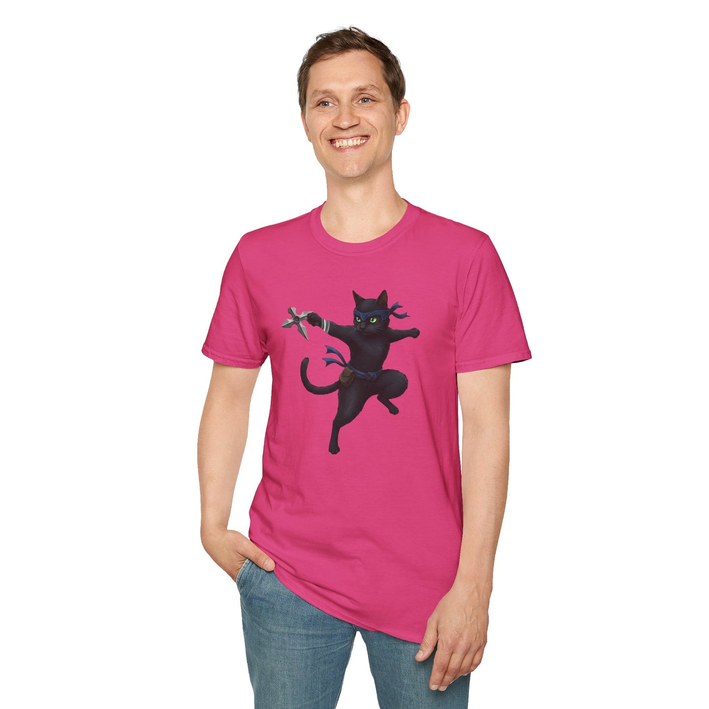 Cat Throwing Chinese Star T-shirt