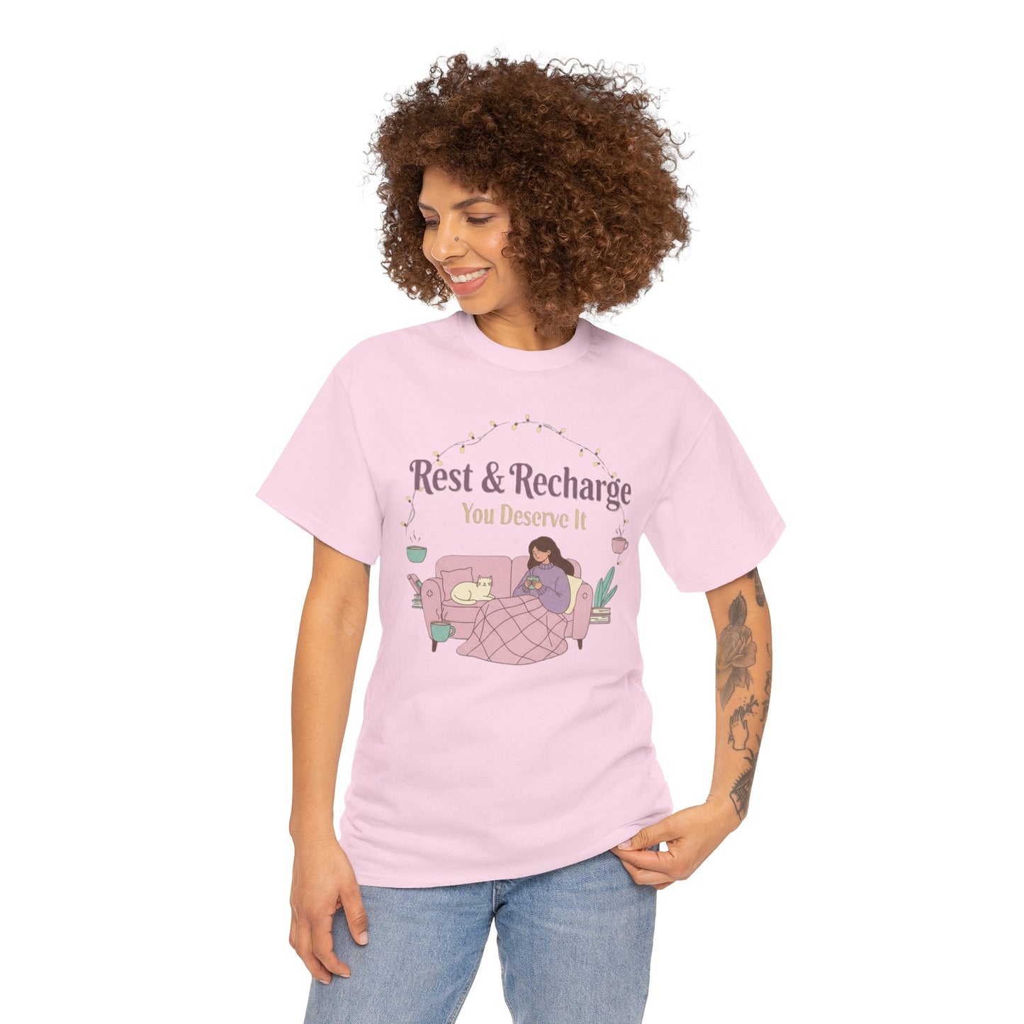 Rest & Recharge Unisex Tee Shirt - Relaxation & Comfort Apparel