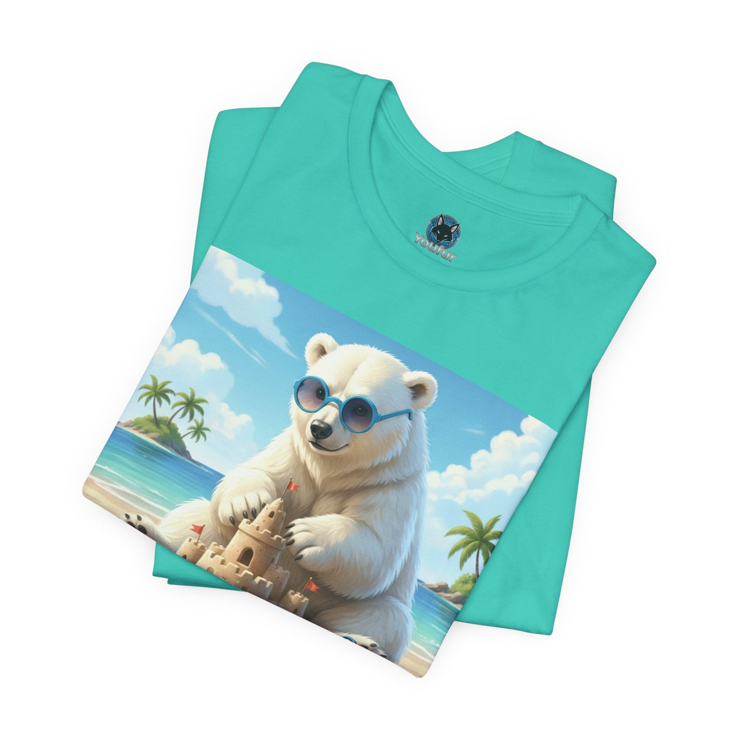 Polar Bear Building a Sand Castle T-shirt