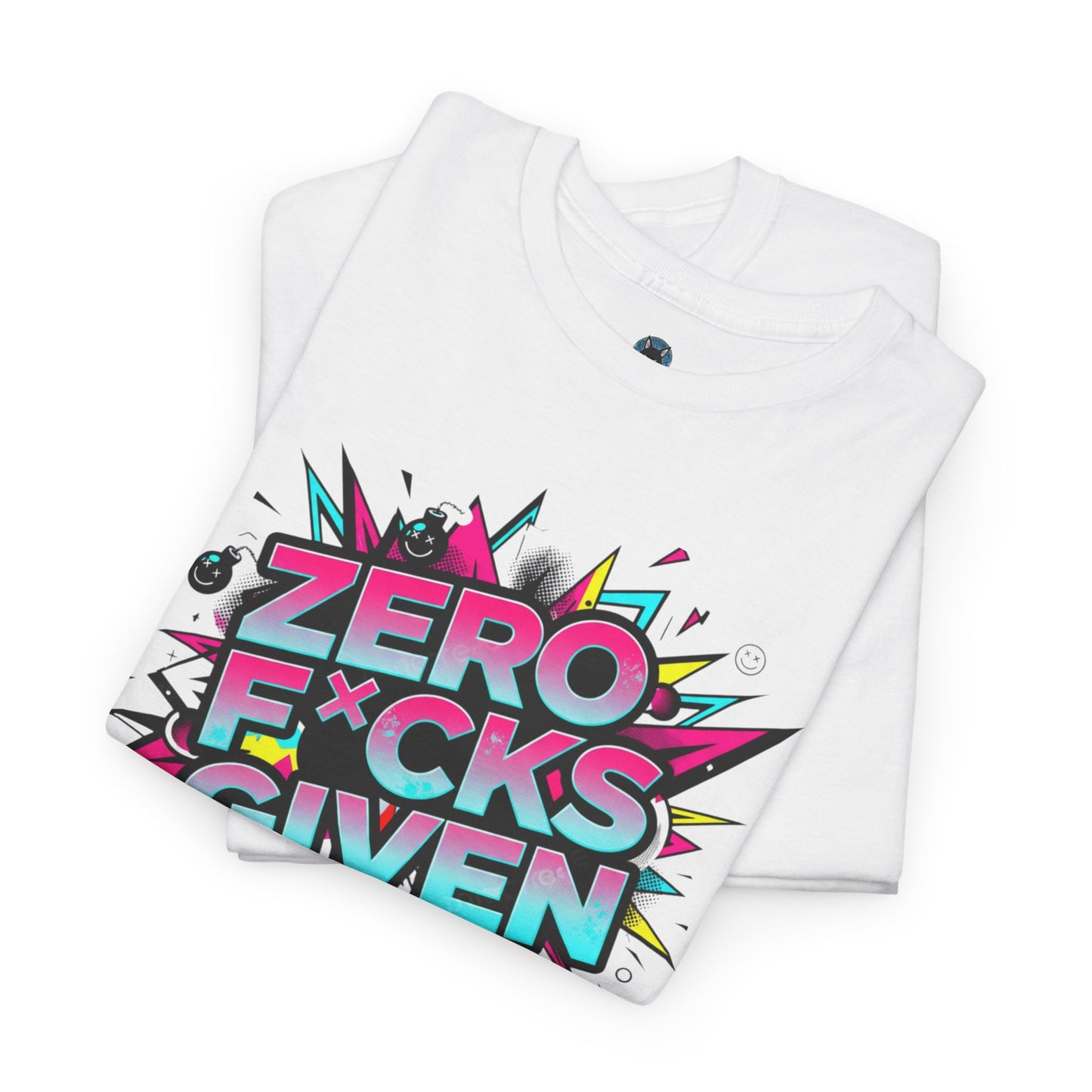 Zero F*cks Given Graphic  | Retro Pop Art Statement Shirt