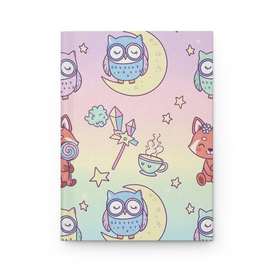 Hardcover Journal Unicorn Owl Matte