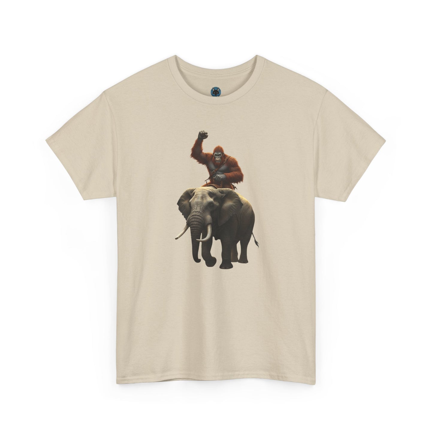 Bigfoot Riding Elephant Unisex T-Shirt