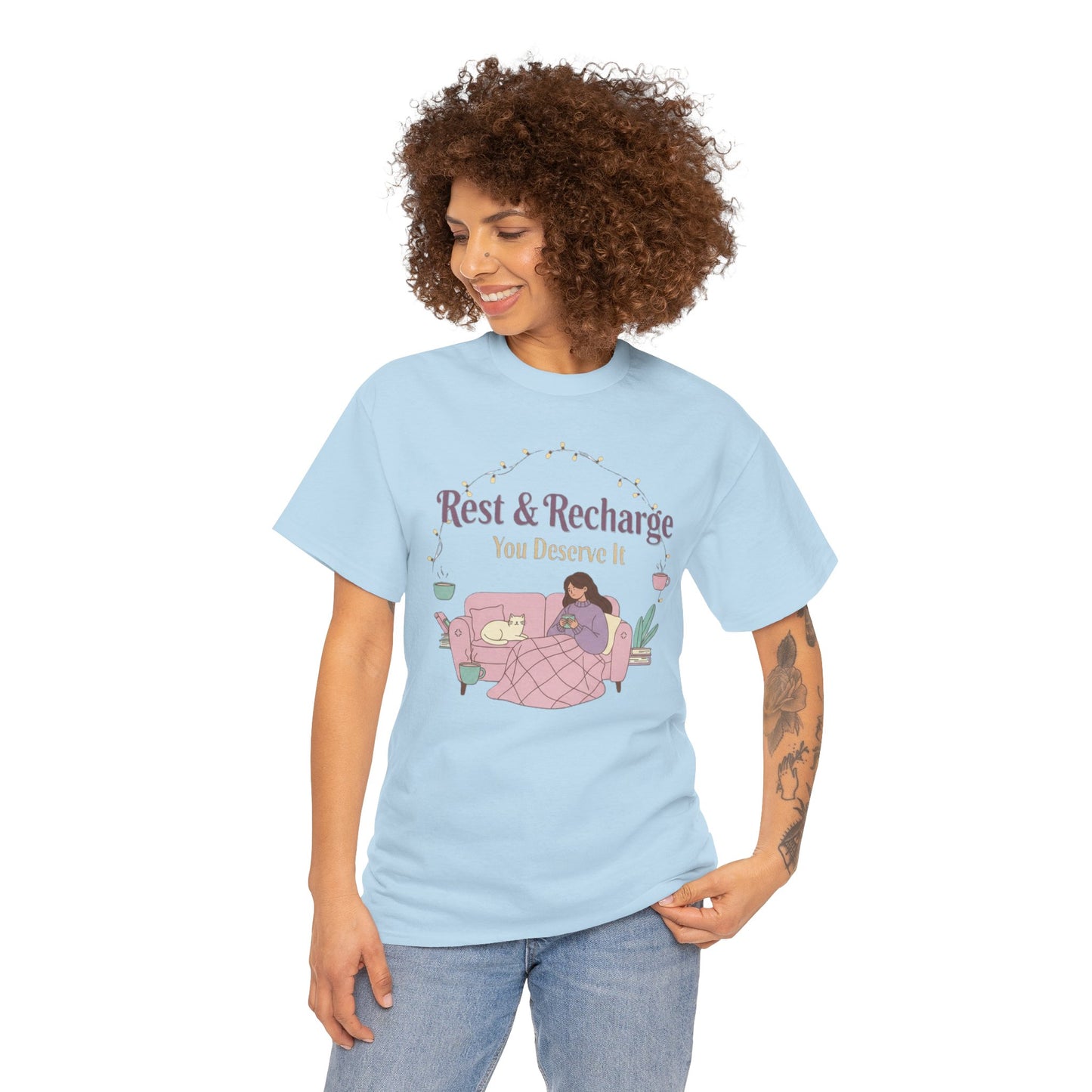 Rest & Recharge Unisex Tee Shirt - Relaxation & Comfort Apparel