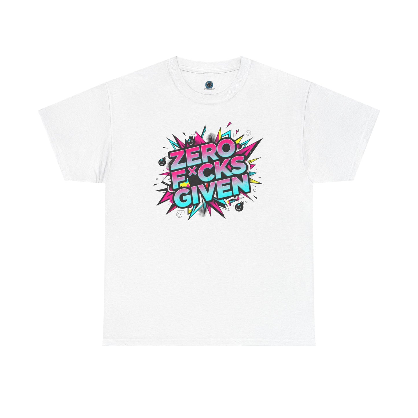 Zero F*cks Given Graphic  | Retro Pop Art Statement Shirt