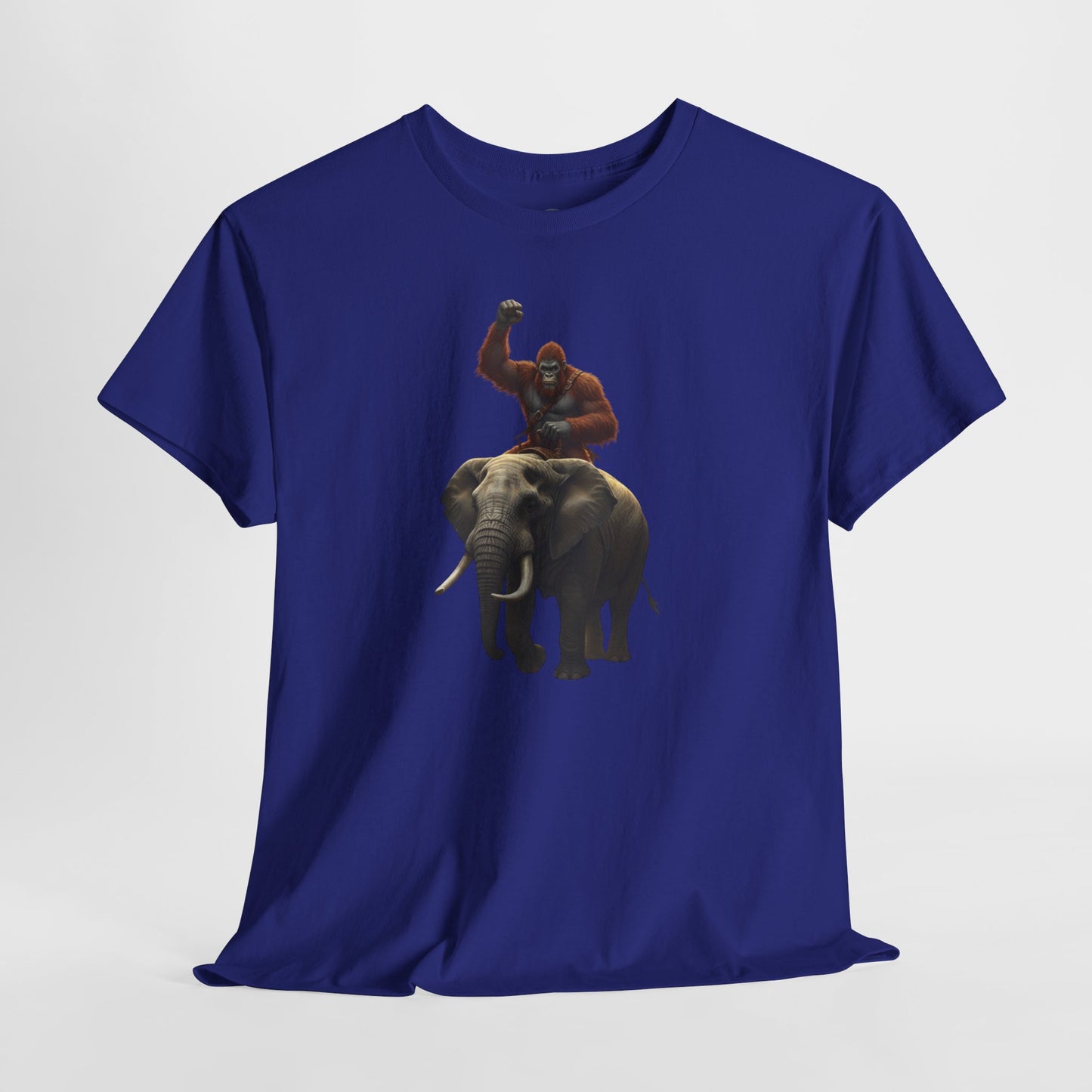 Bigfoot Riding Elephant Unisex T-Shirt