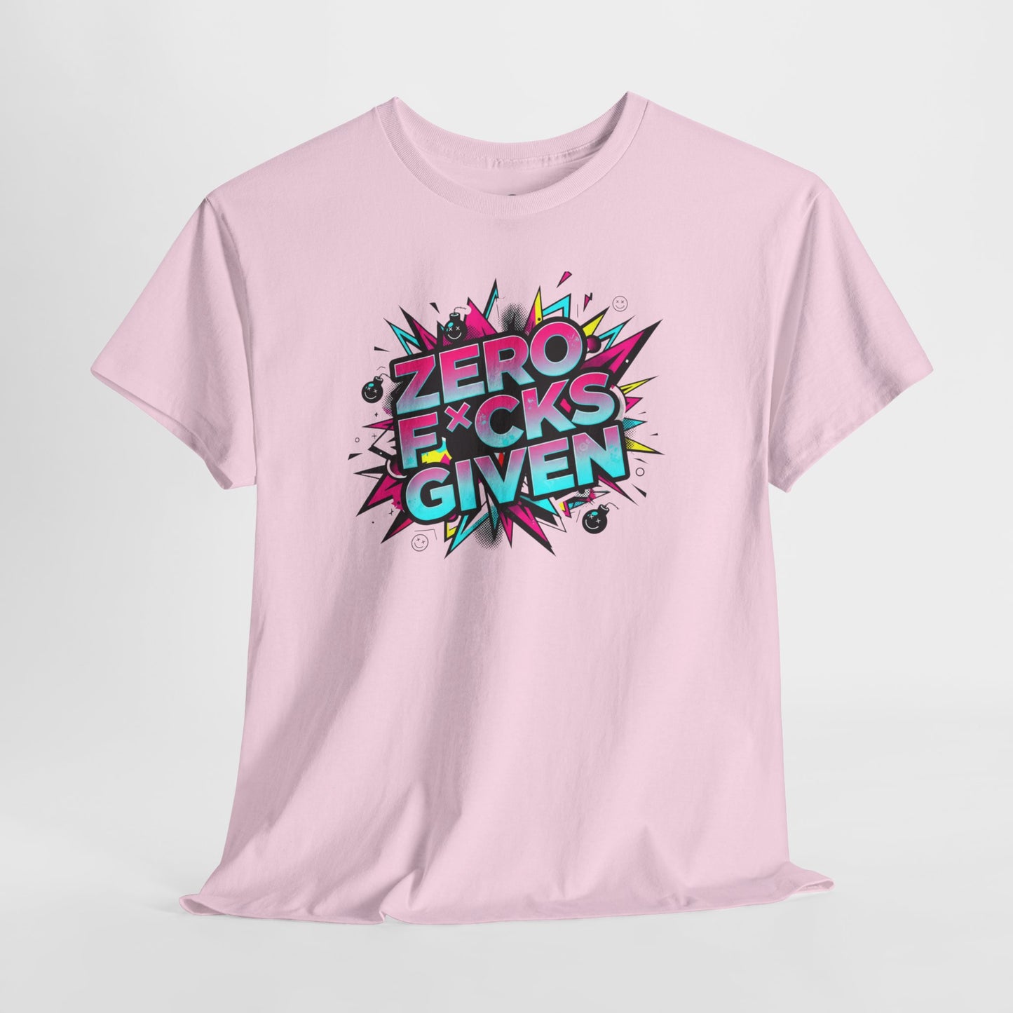Zero F*cks Given Graphic  | Retro Pop Art Statement Shirt