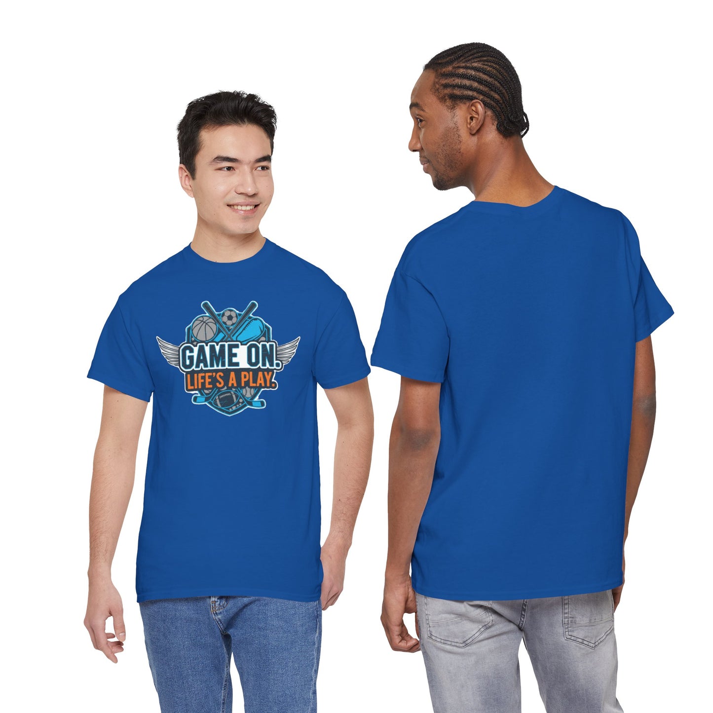 “Let’s Play” T‑Shirt — Fun Sports Graphic Tee