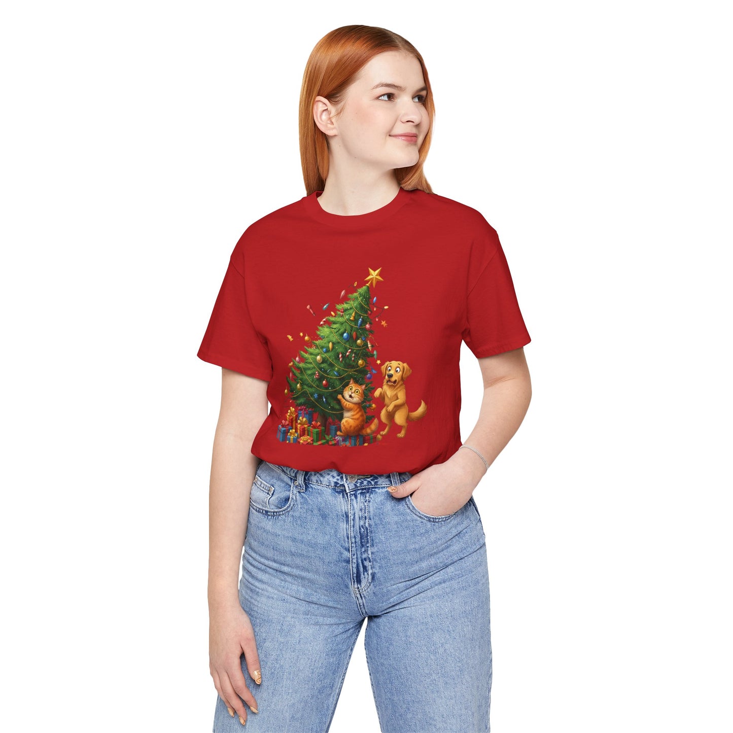 Christmas Cat Unisex T-Shirt