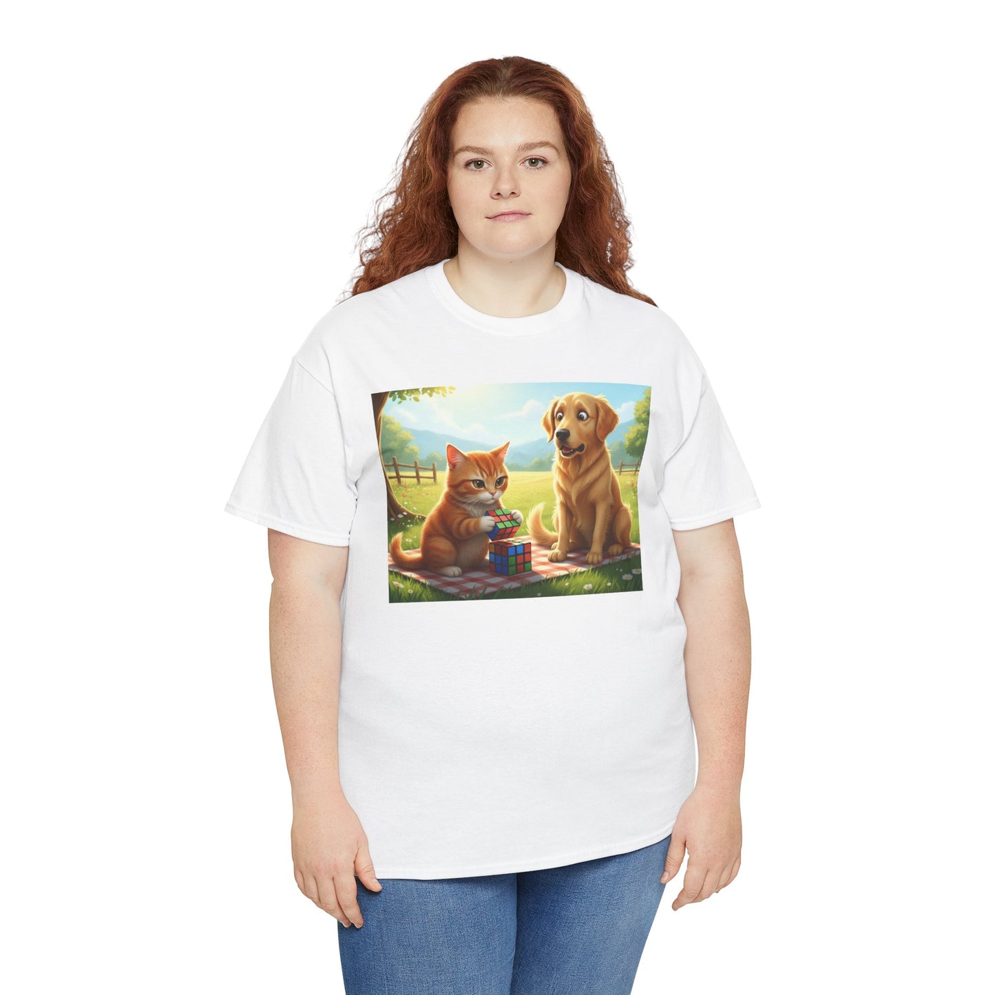 Cat and Dog Rubik's Cube T-Shirt