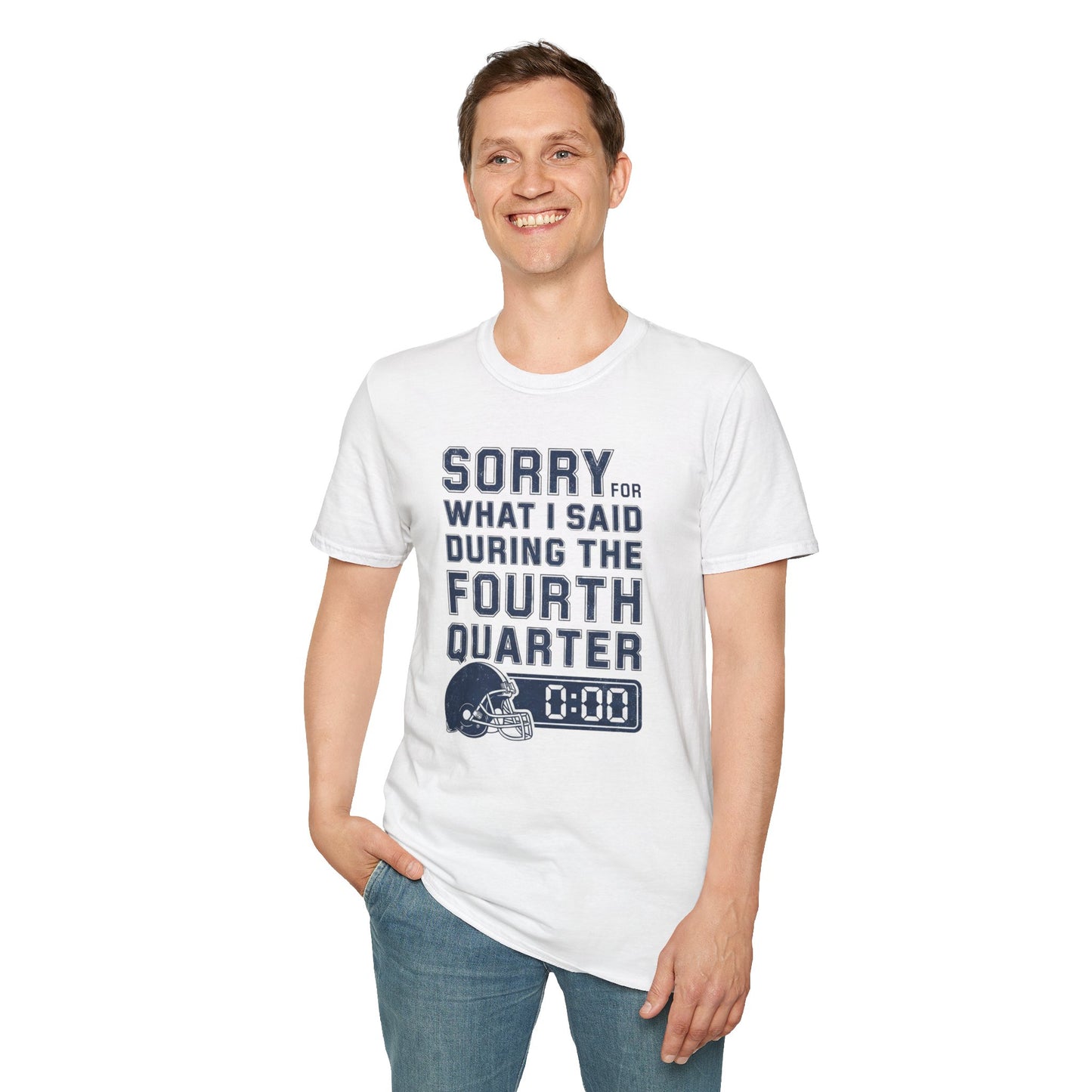 Sorry for What I Said During the Fourth Quarter - T-Shirt Funny Football Shirt - Sports Fan Gift Sunday Football Gear  Fourth Quarter Tee