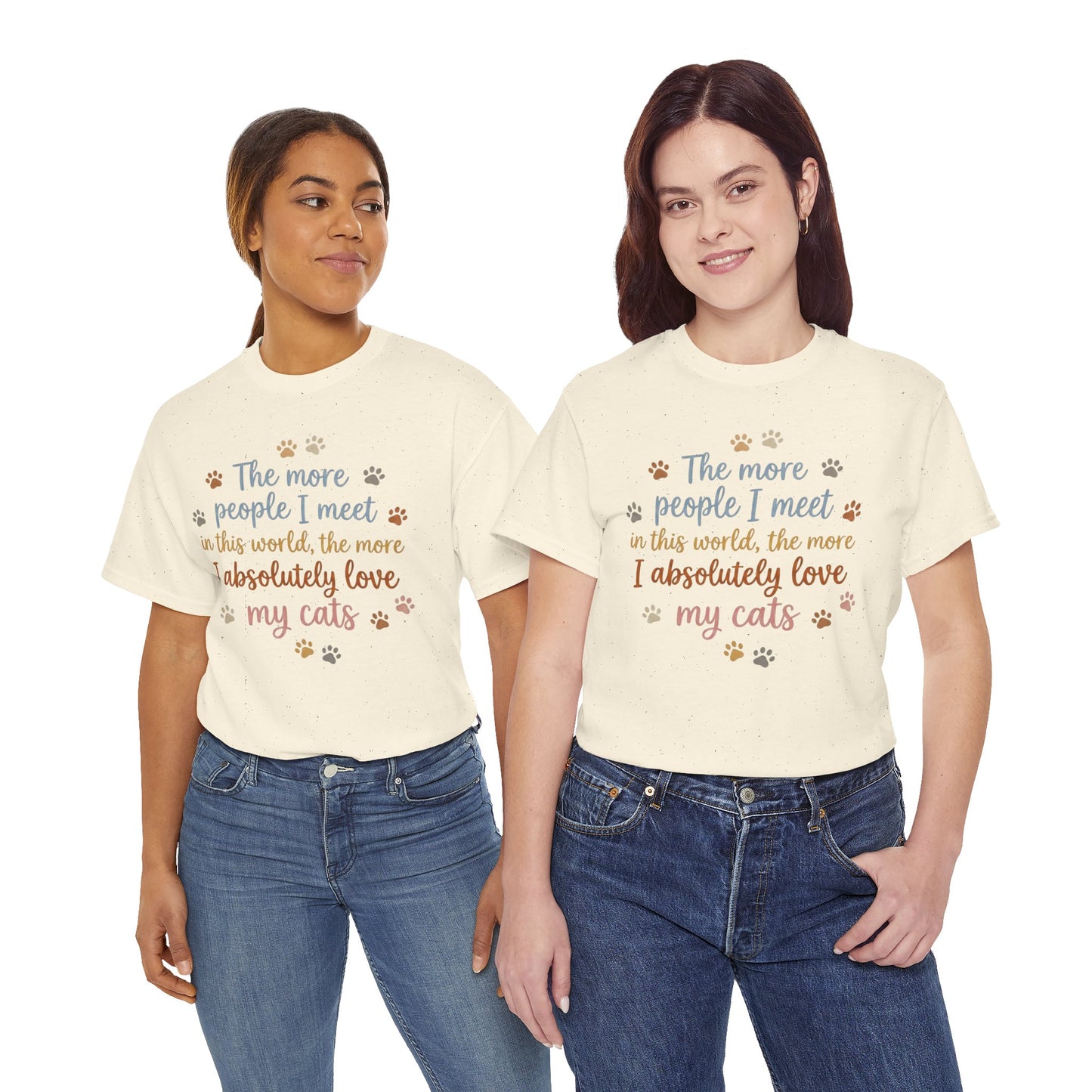 I Absolutely Love My Cats T-Shirt - Cat Paw Print Tee-Funny Cat Lover Shirt- Anti Social Cat Lady Tee Cute -Kitten Owner Apparel