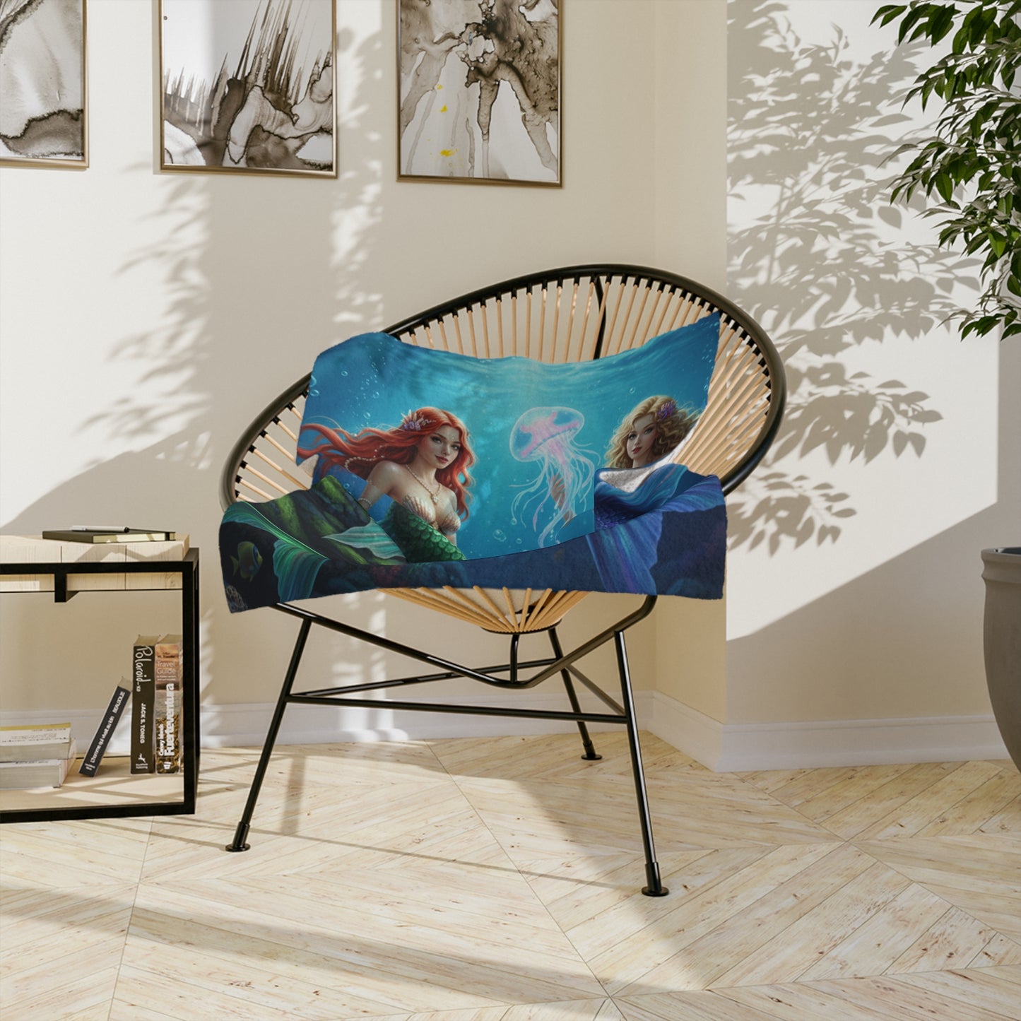 Velveteen Microfiber Blanket - Seductive Mermaids Blanket