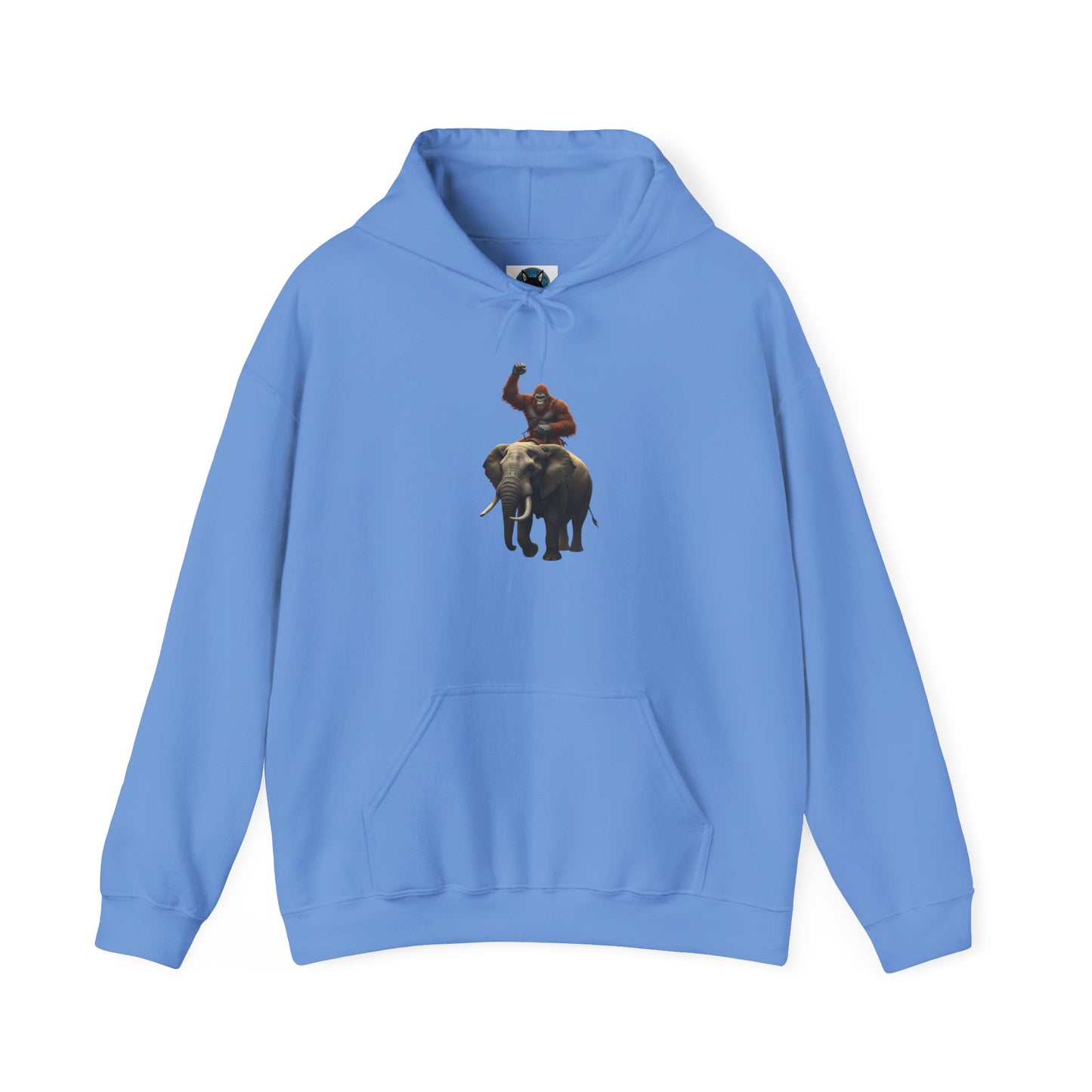 Bigfoot Riding an Elephant Hoodie - Unisex Sweatshirt