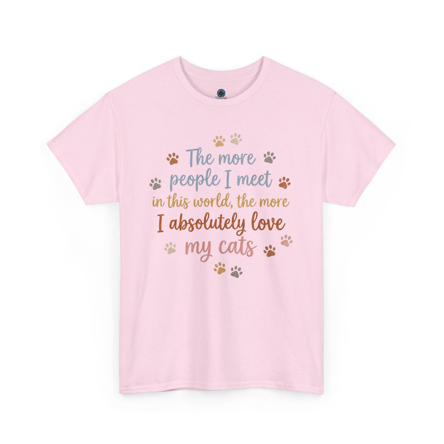 I Absolutely Love My Cats T-Shirt - Cat Paw Print Tee-Funny Cat Lover Shirt- Anti Social Cat Lady Tee Cute -Kitten Owner Apparel