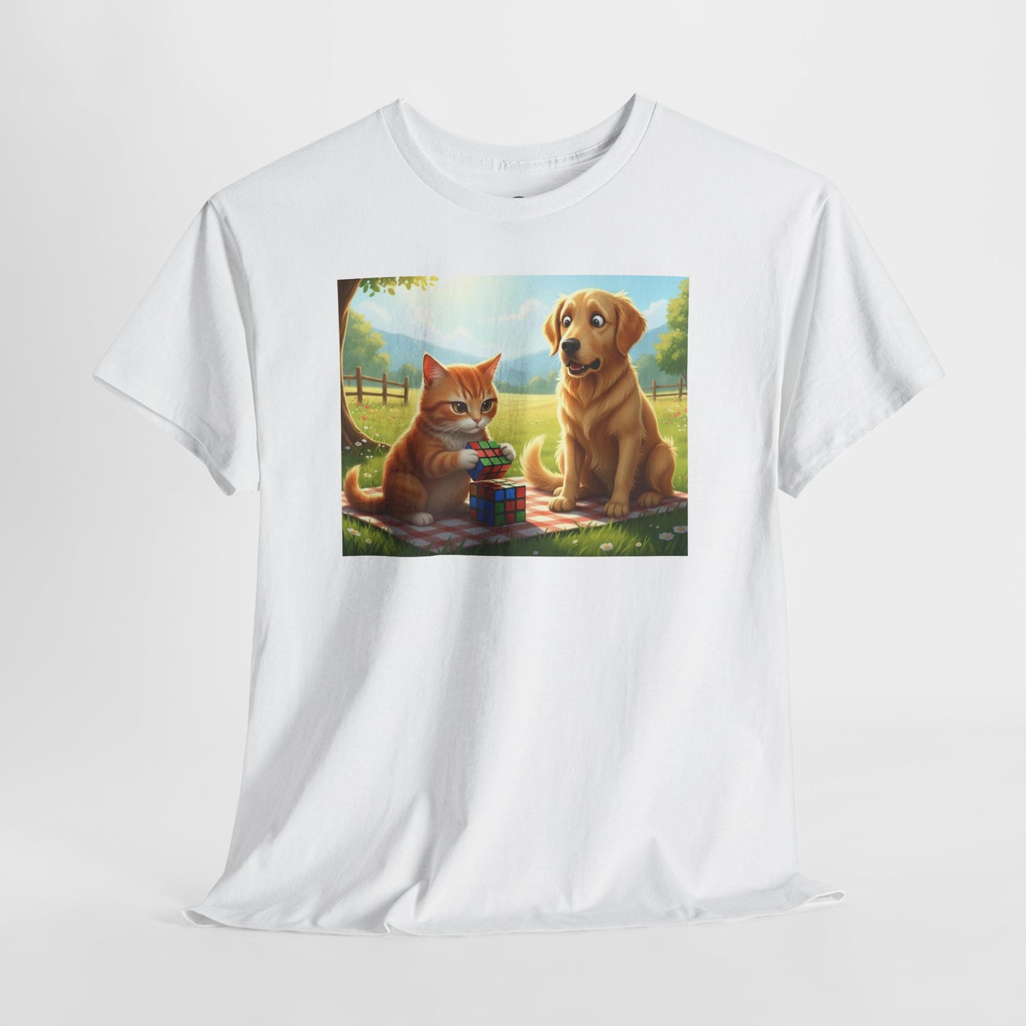 Cat and Dog Rubik's Cube T-Shirt