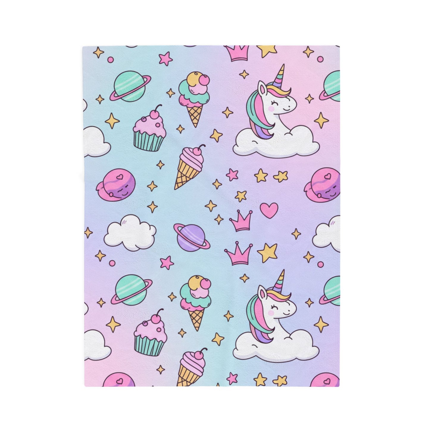 Velveteen Plush Blanket - Cozy Unicorn Blanket