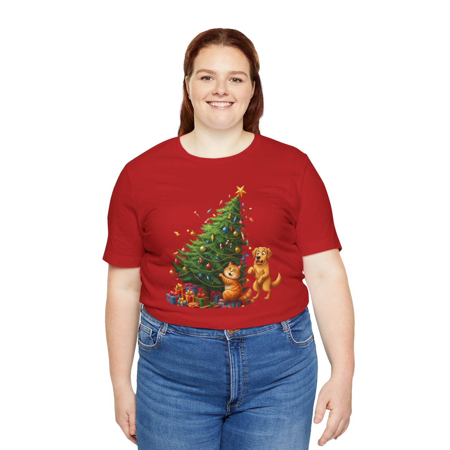 Christmas Cat Unisex T-Shirt