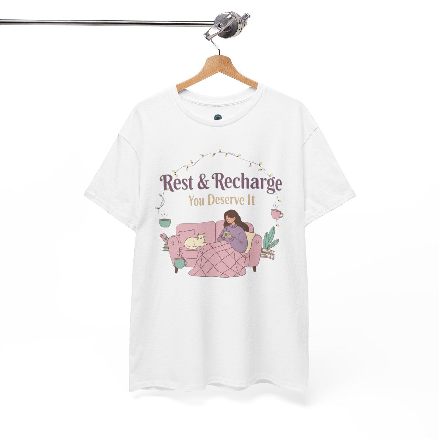 Rest & Recharge Unisex Tee Shirt - Relaxation & Comfort Apparel