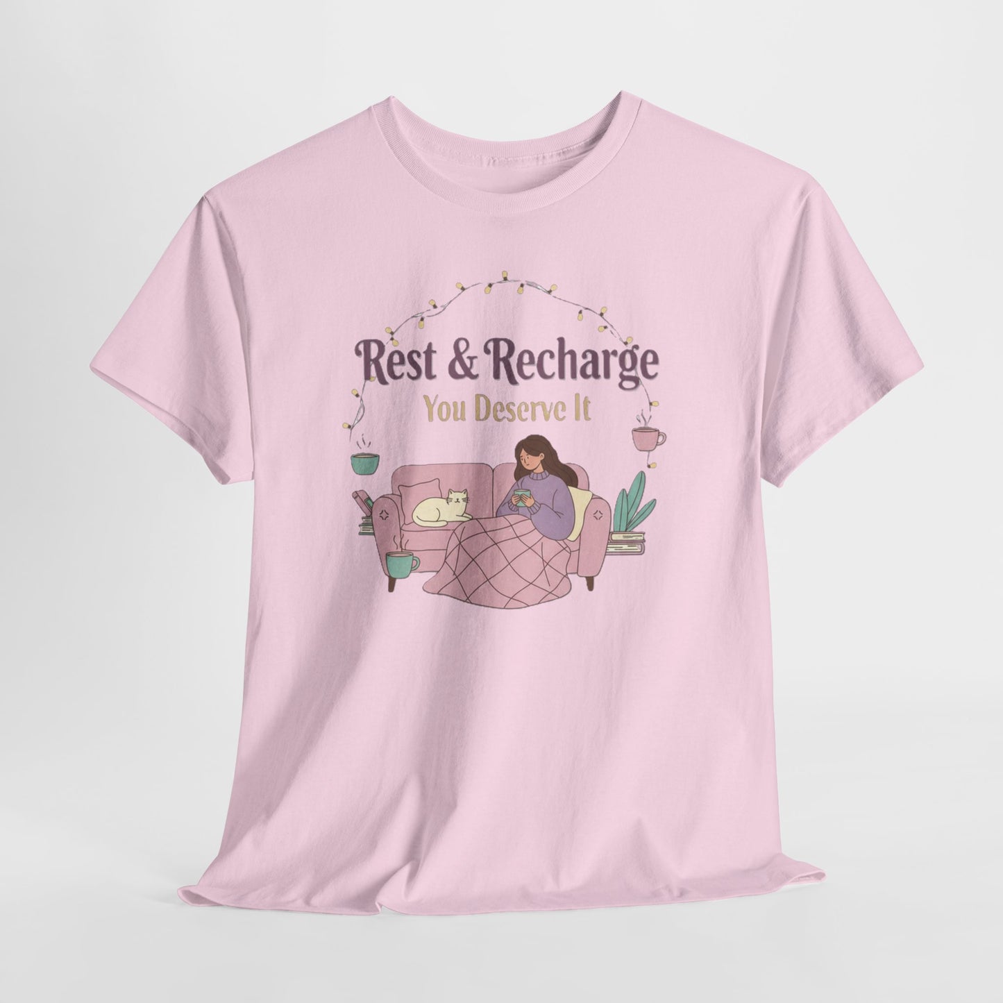 Rest & Recharge Unisex Tee Shirt - Relaxation & Comfort Apparel
