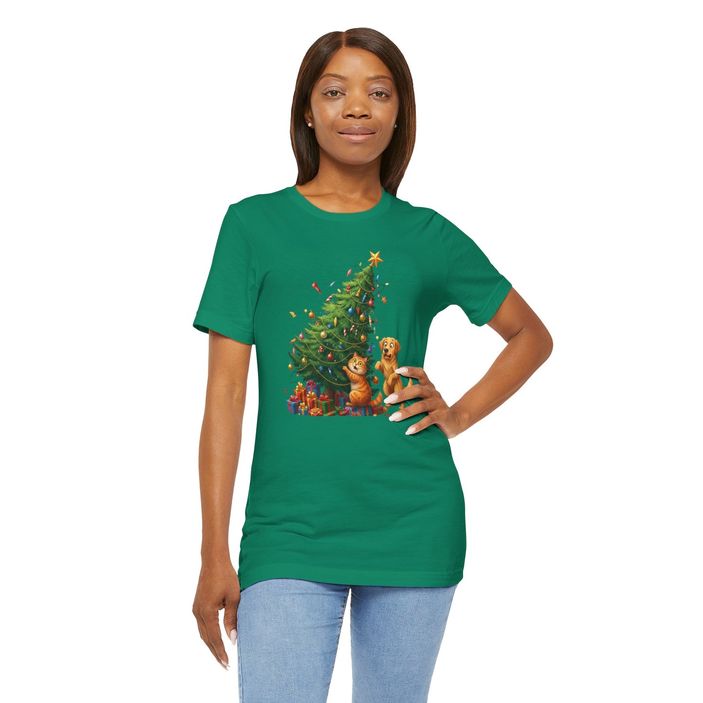 Christmas Cat Unisex T-Shirt